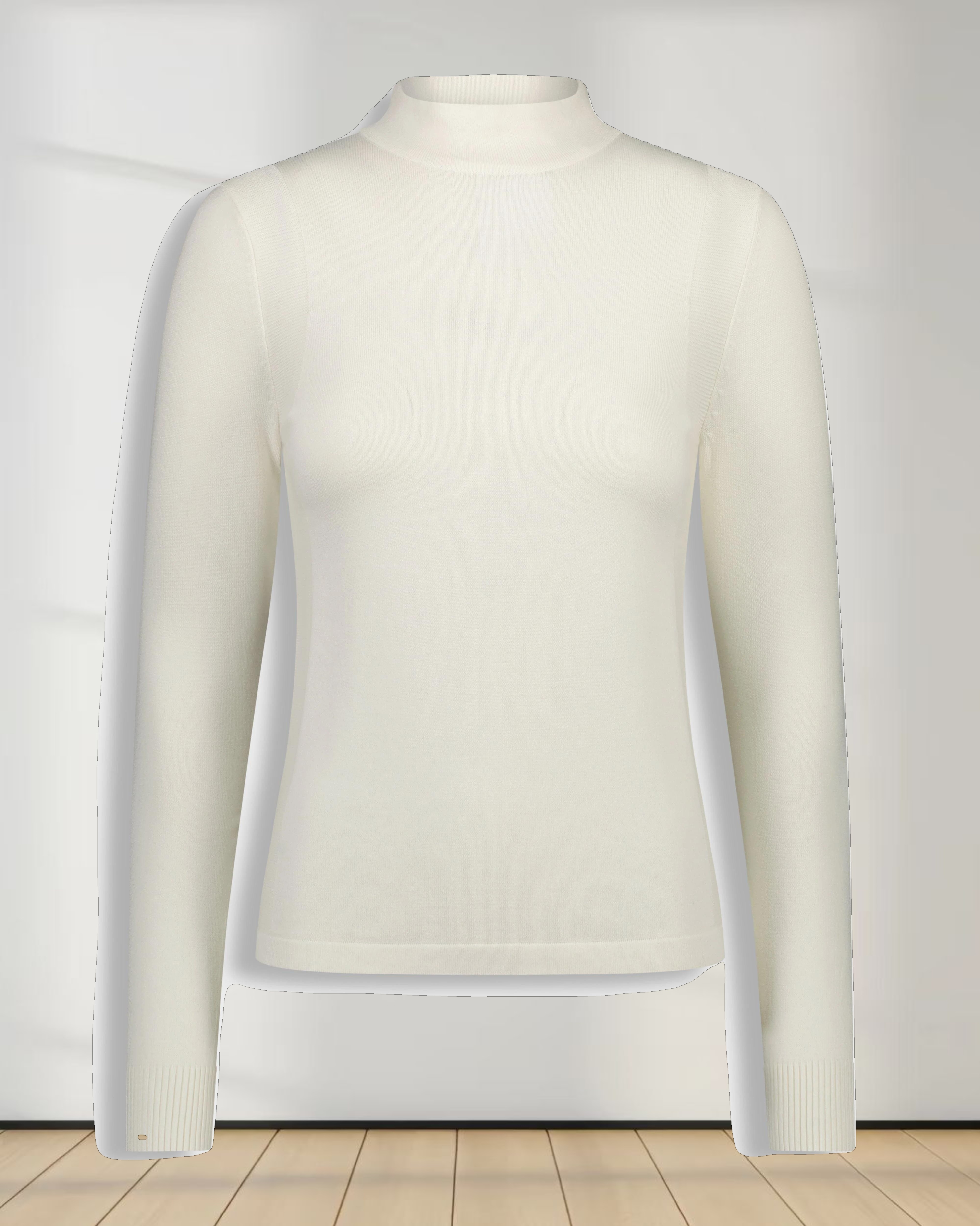 BASIC MOCK NECK TURTLENECK-CREAM