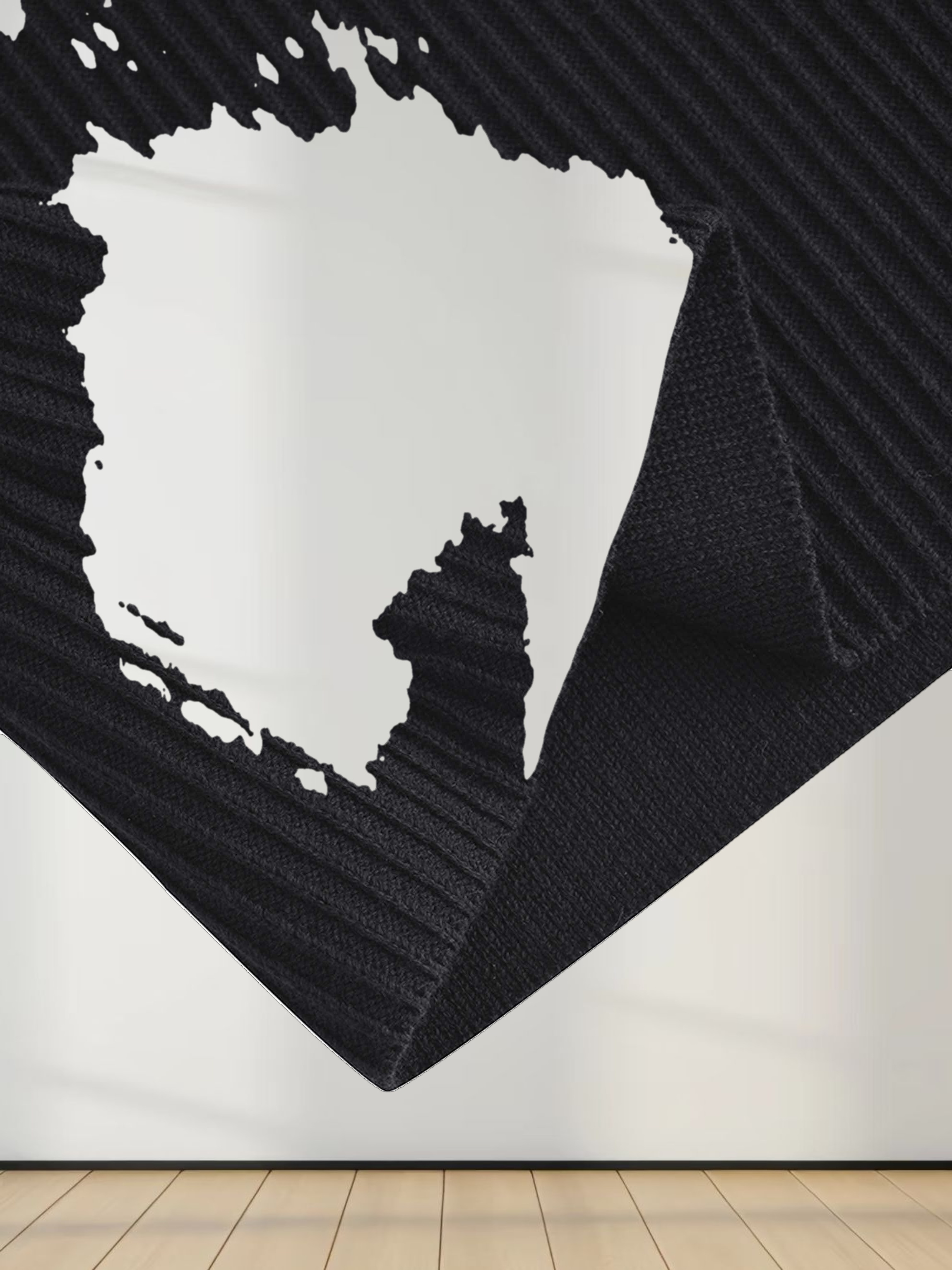 Sleeveless Ribbed Turtleneck-Black