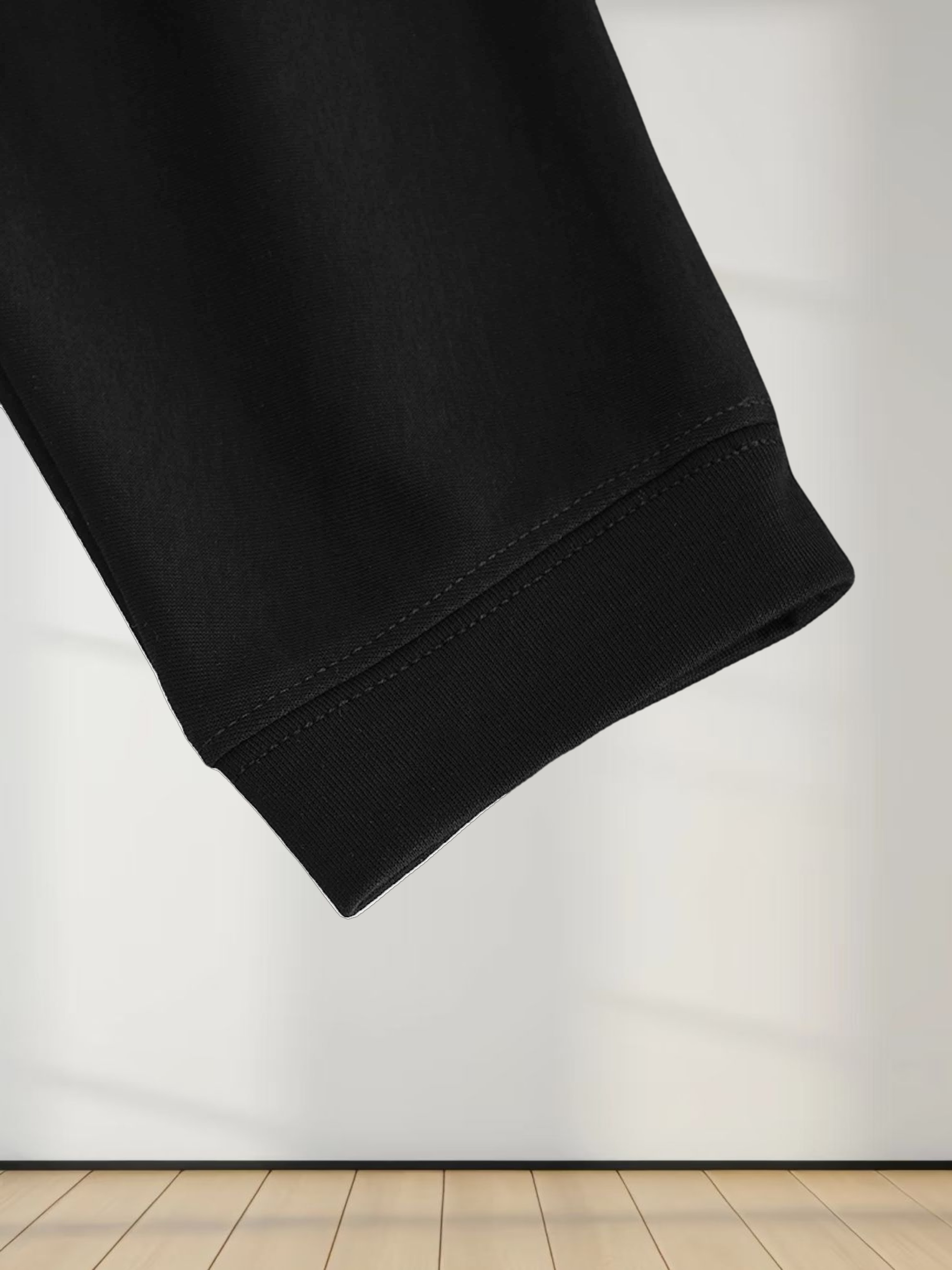 Wrap Tie T-Shirt Maxi Dress-Black