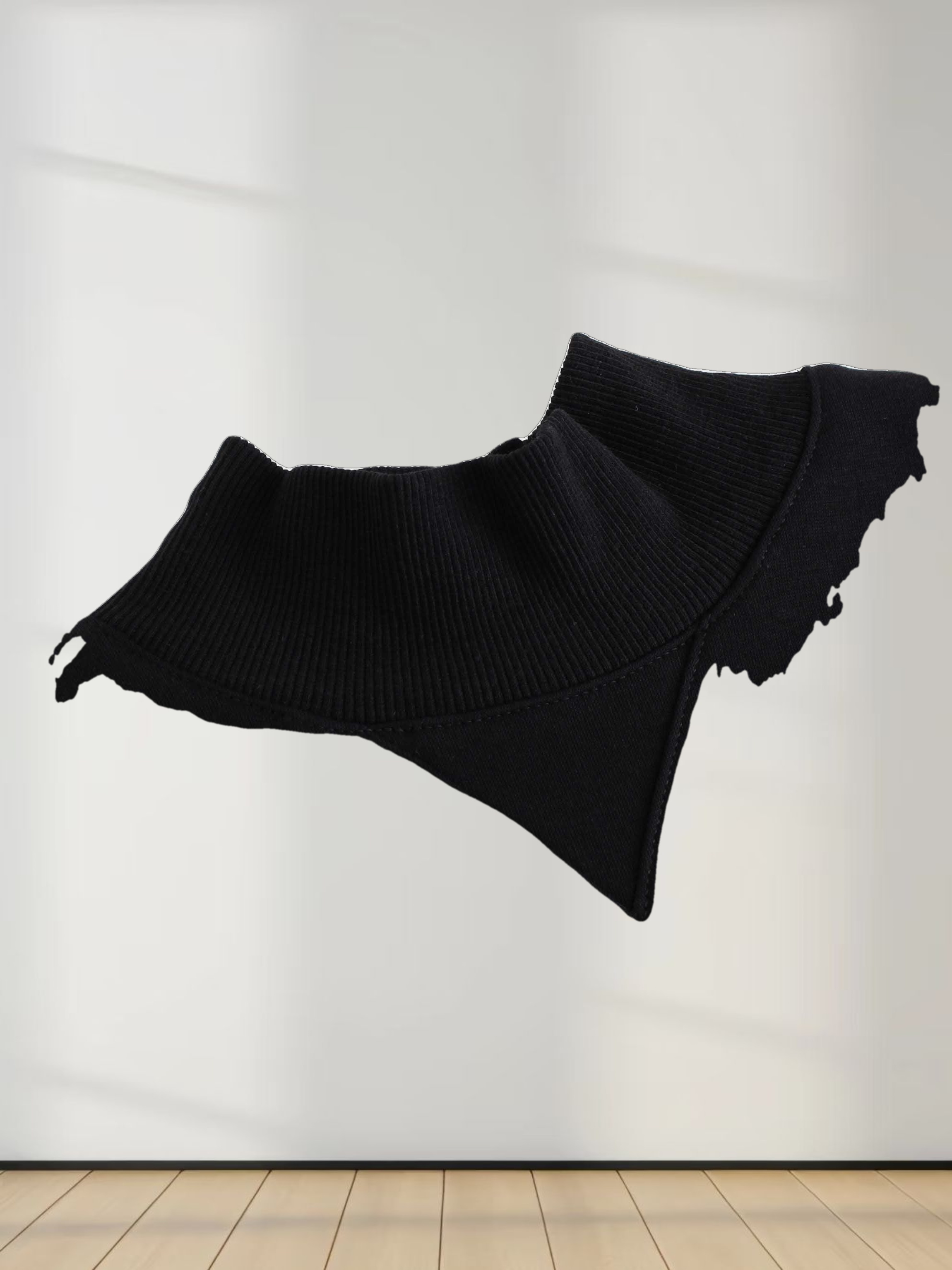 High Neck Sweatshirt-Black