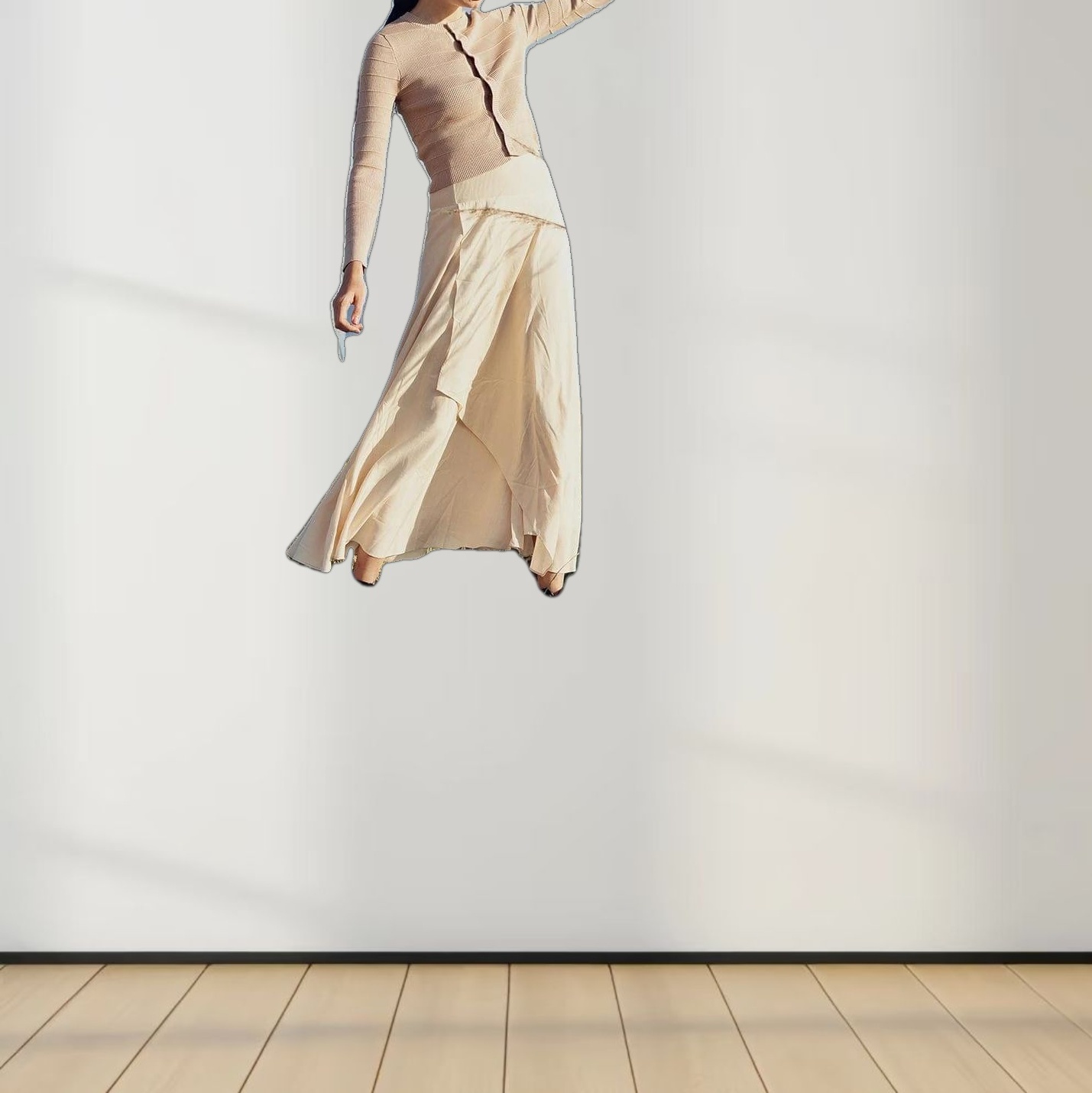 RIBBED CROPPED CARDIGAN-TAN