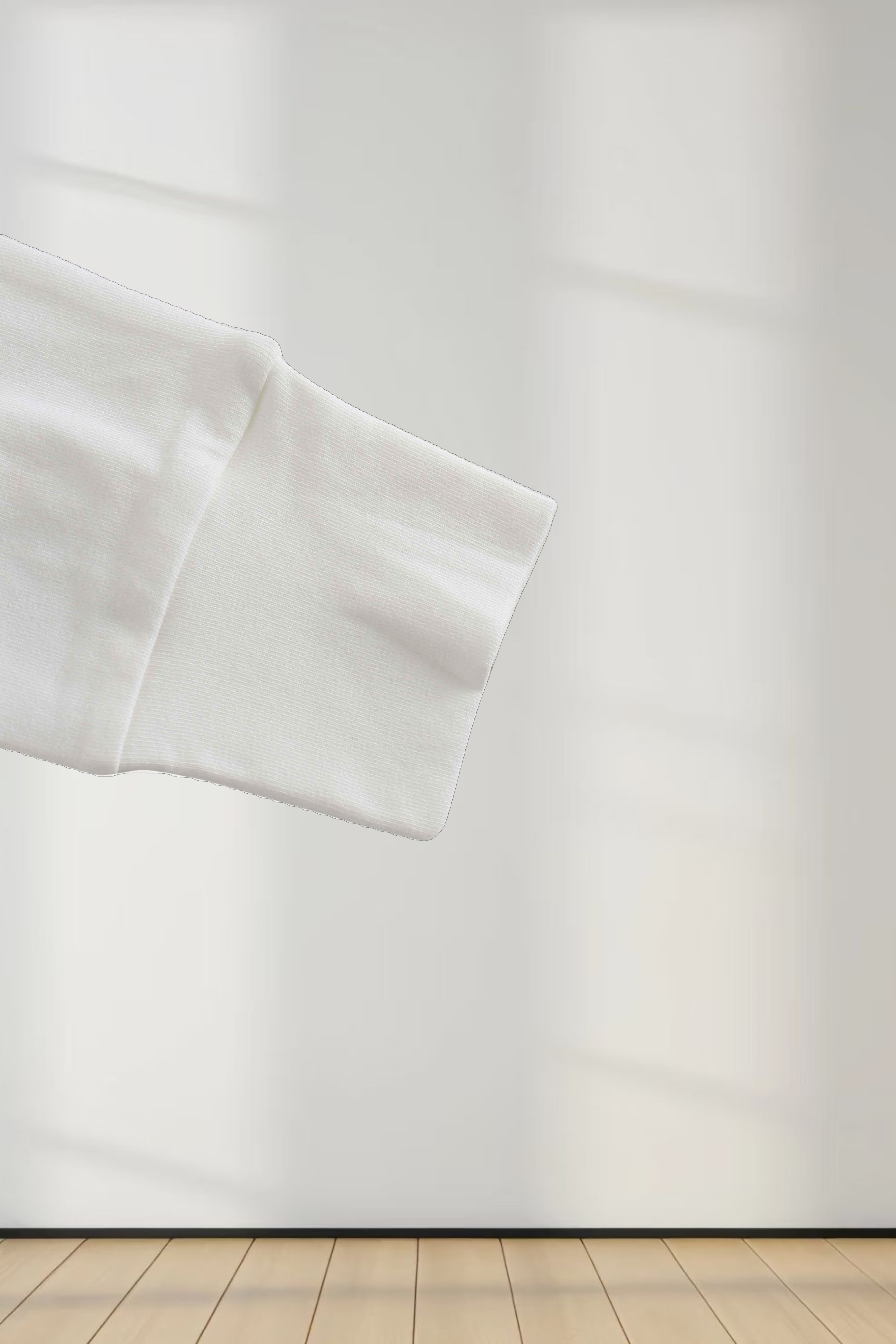 Collared Bomber Tee-White