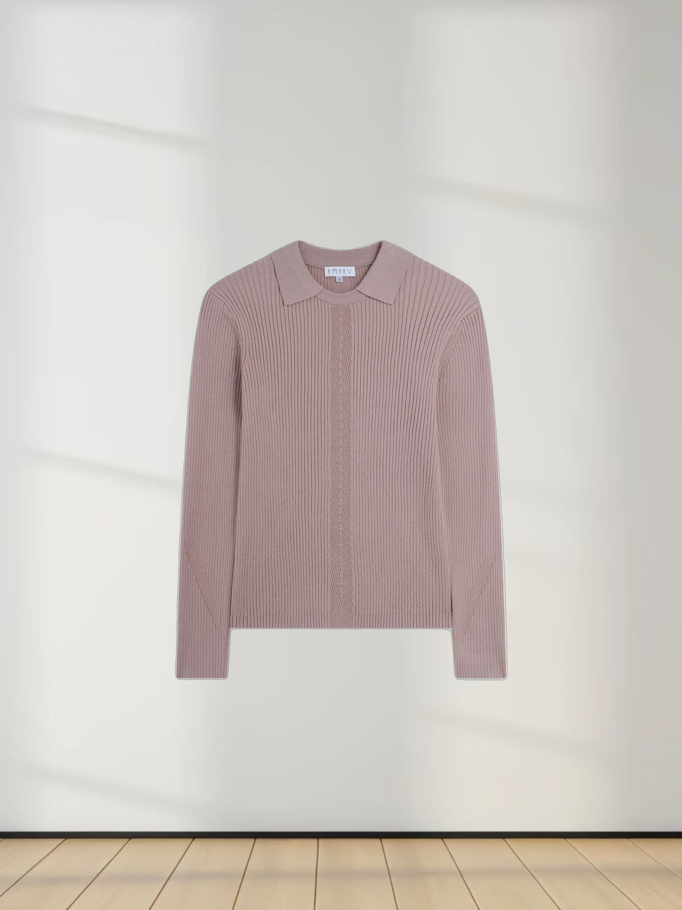 Center Design Sweater-Light Mauve