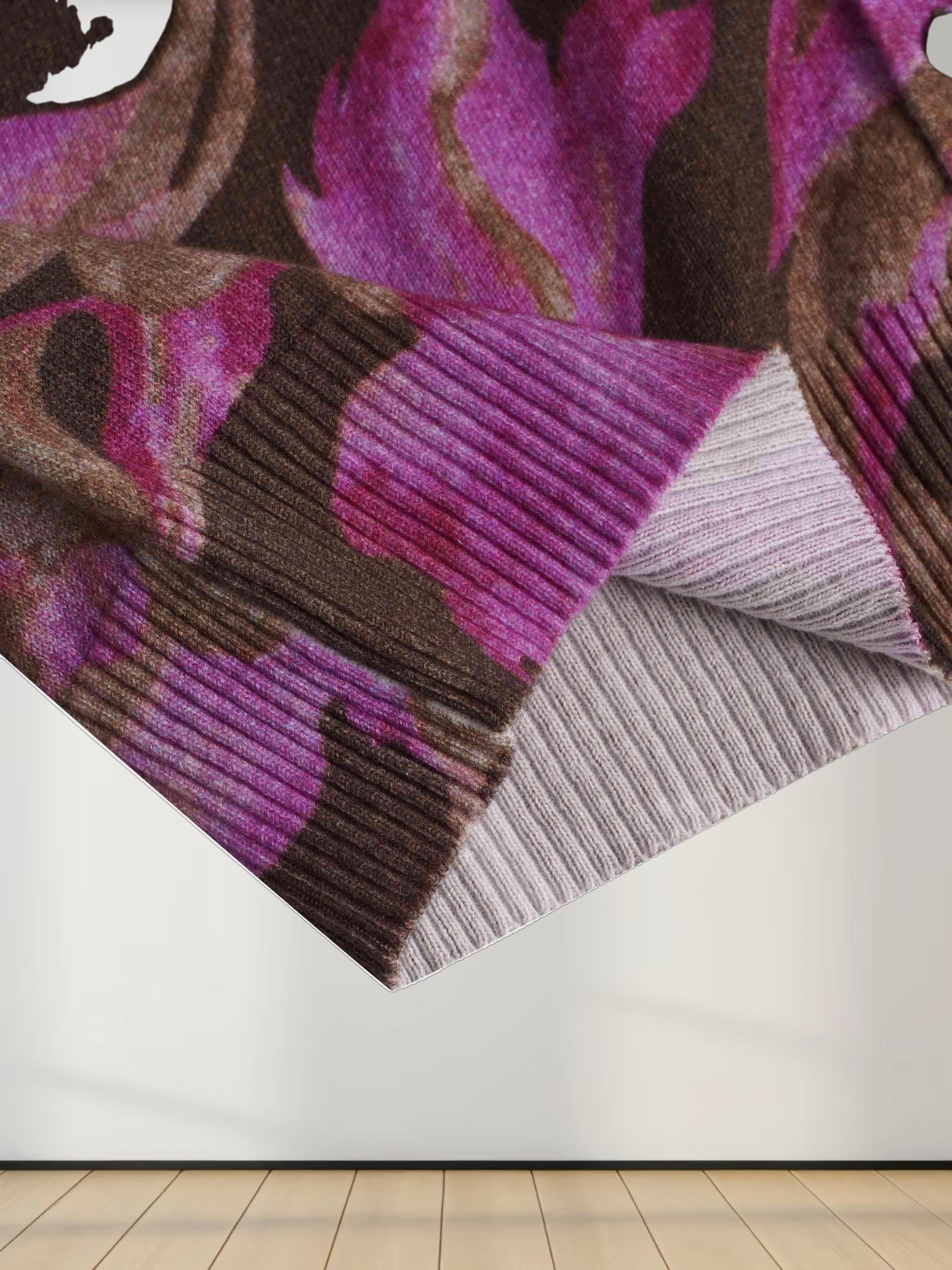 Printed Cardigan-Brown/Pink Floral