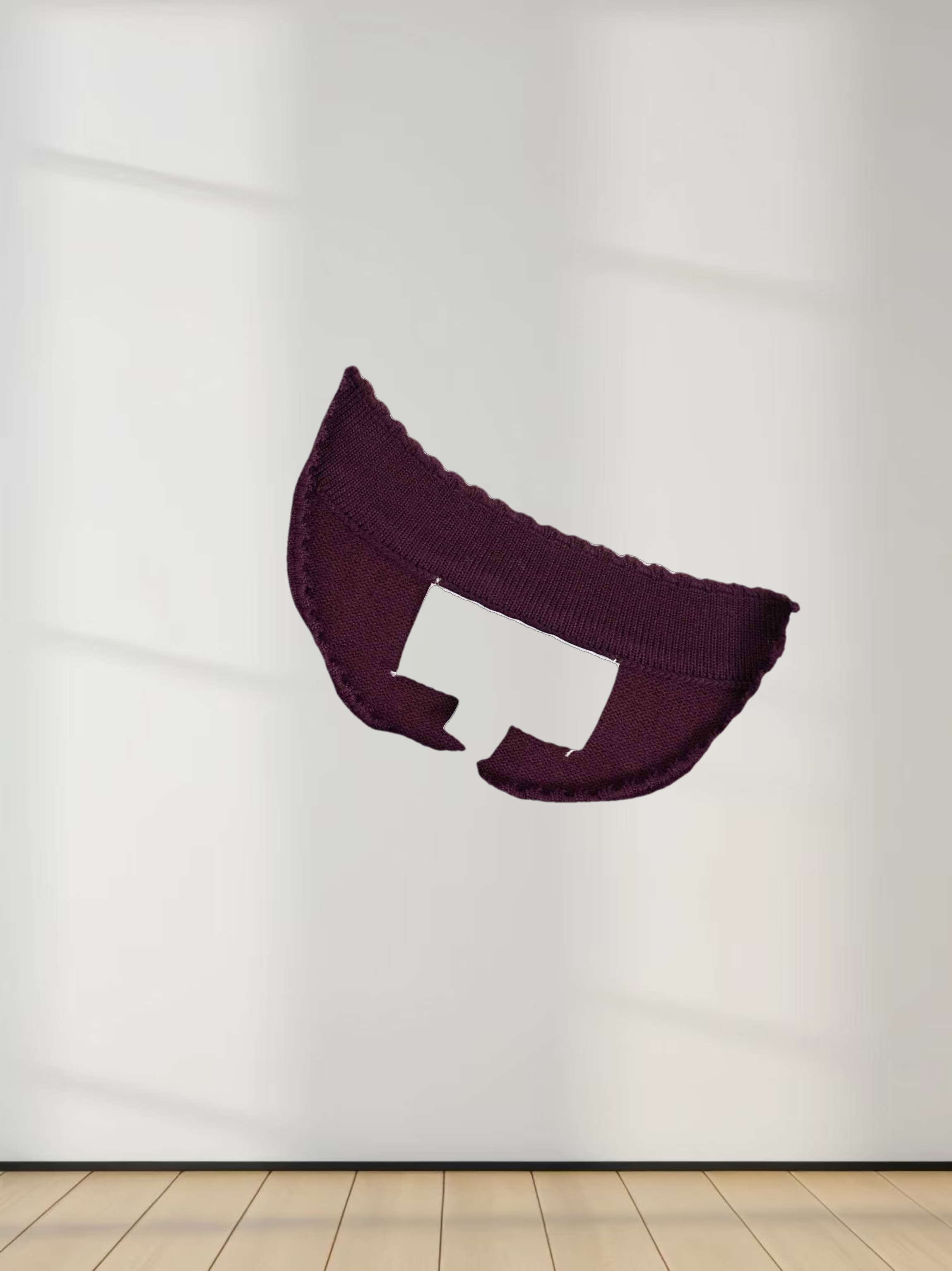 Trim Detail Crew Crop Cardigan-Burgundy