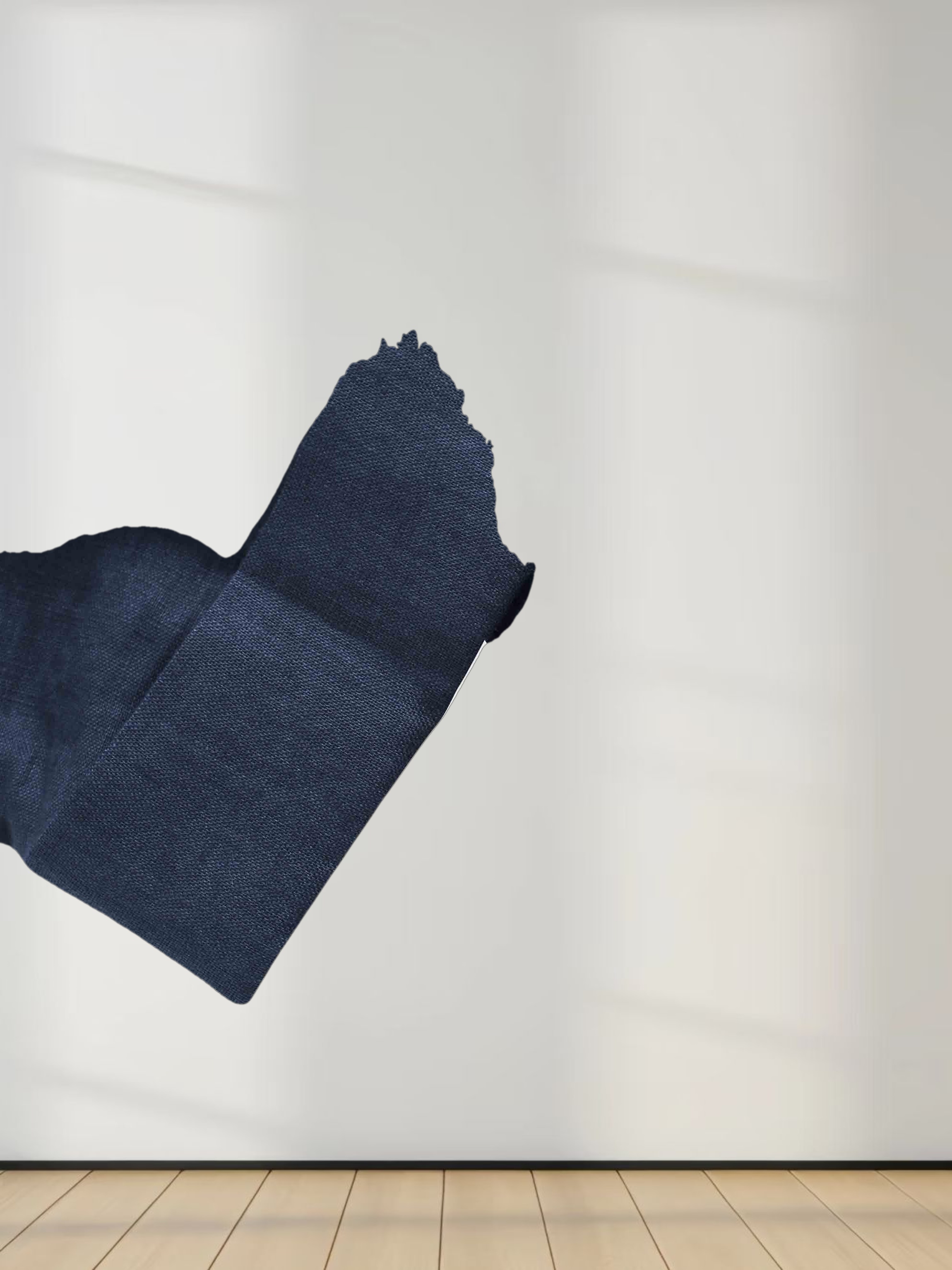 Drawstring Button Down Linen Top-Navy