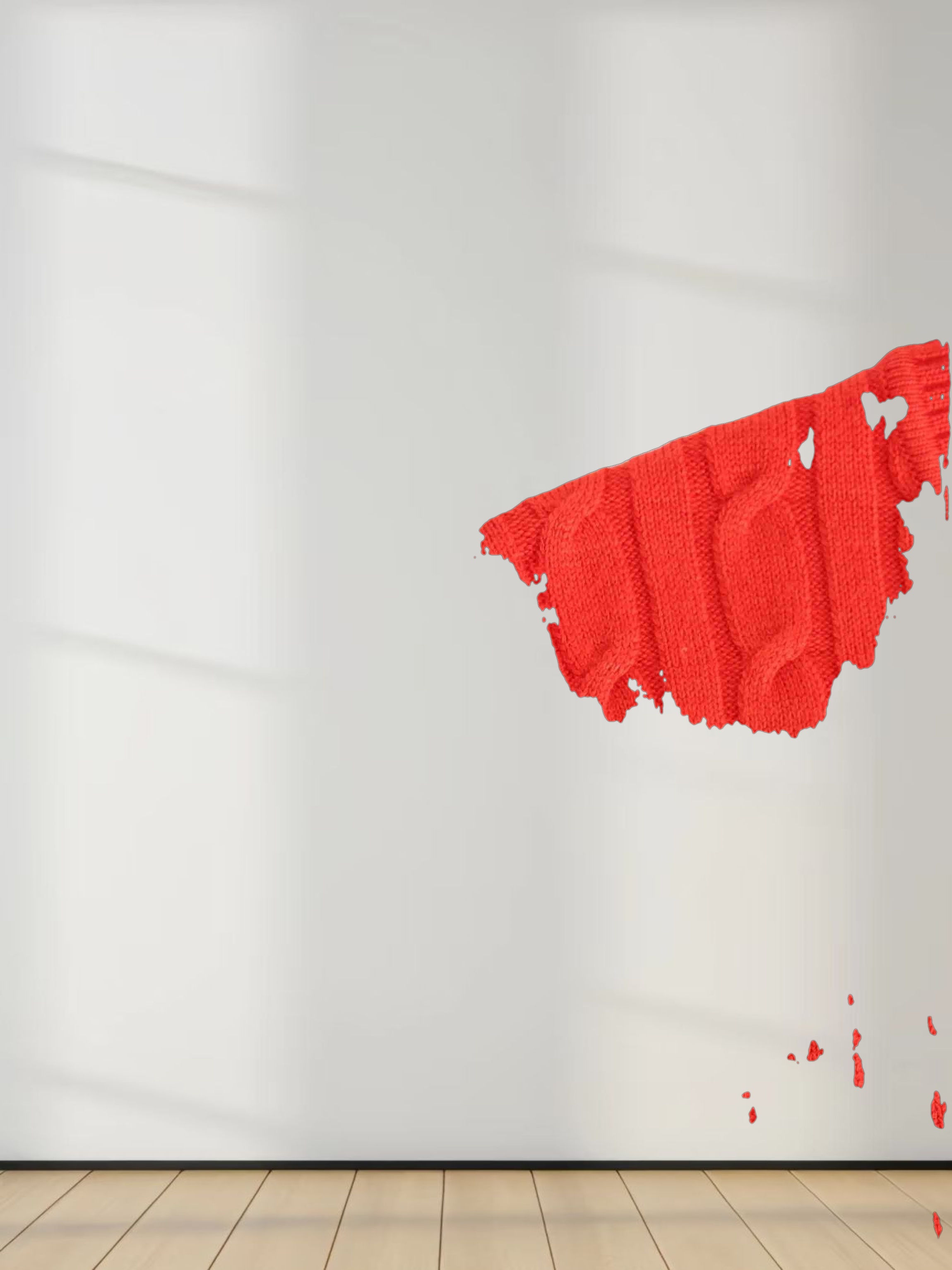 Knit Cable Sweater-Persimmon Orange