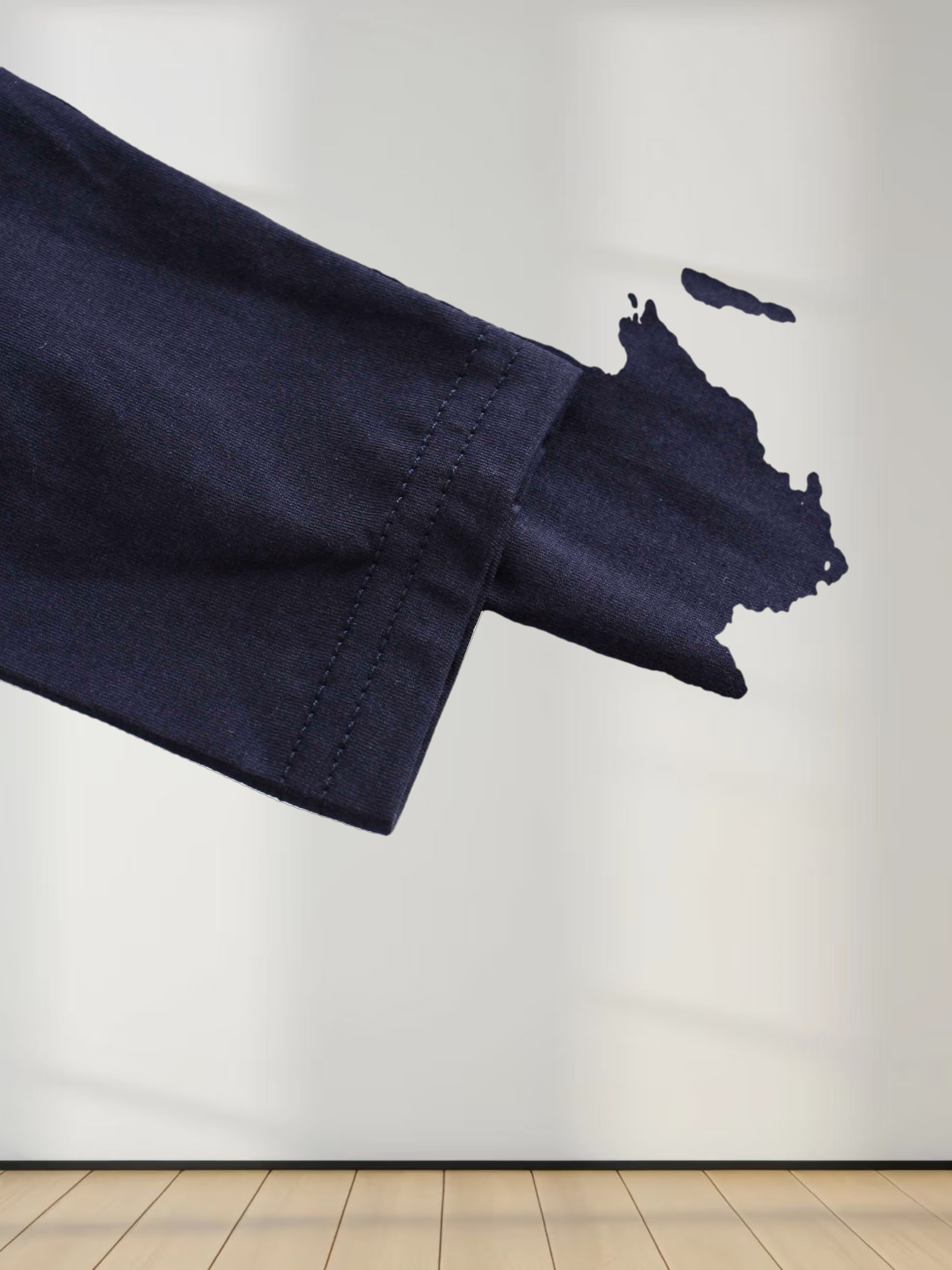 Crown Embossed T-Shirt-Navy