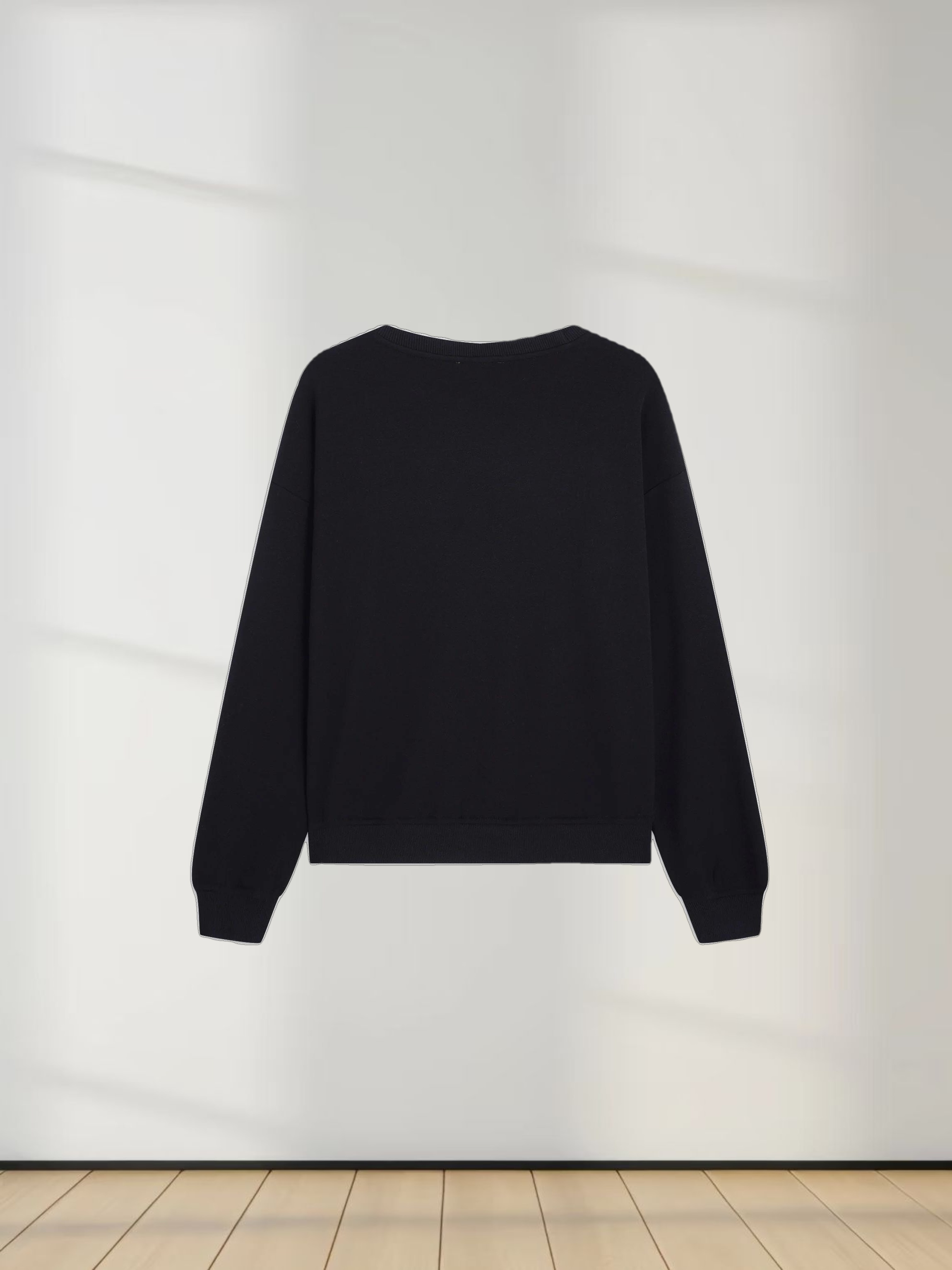 Embroidered Sweatshirt-Black
