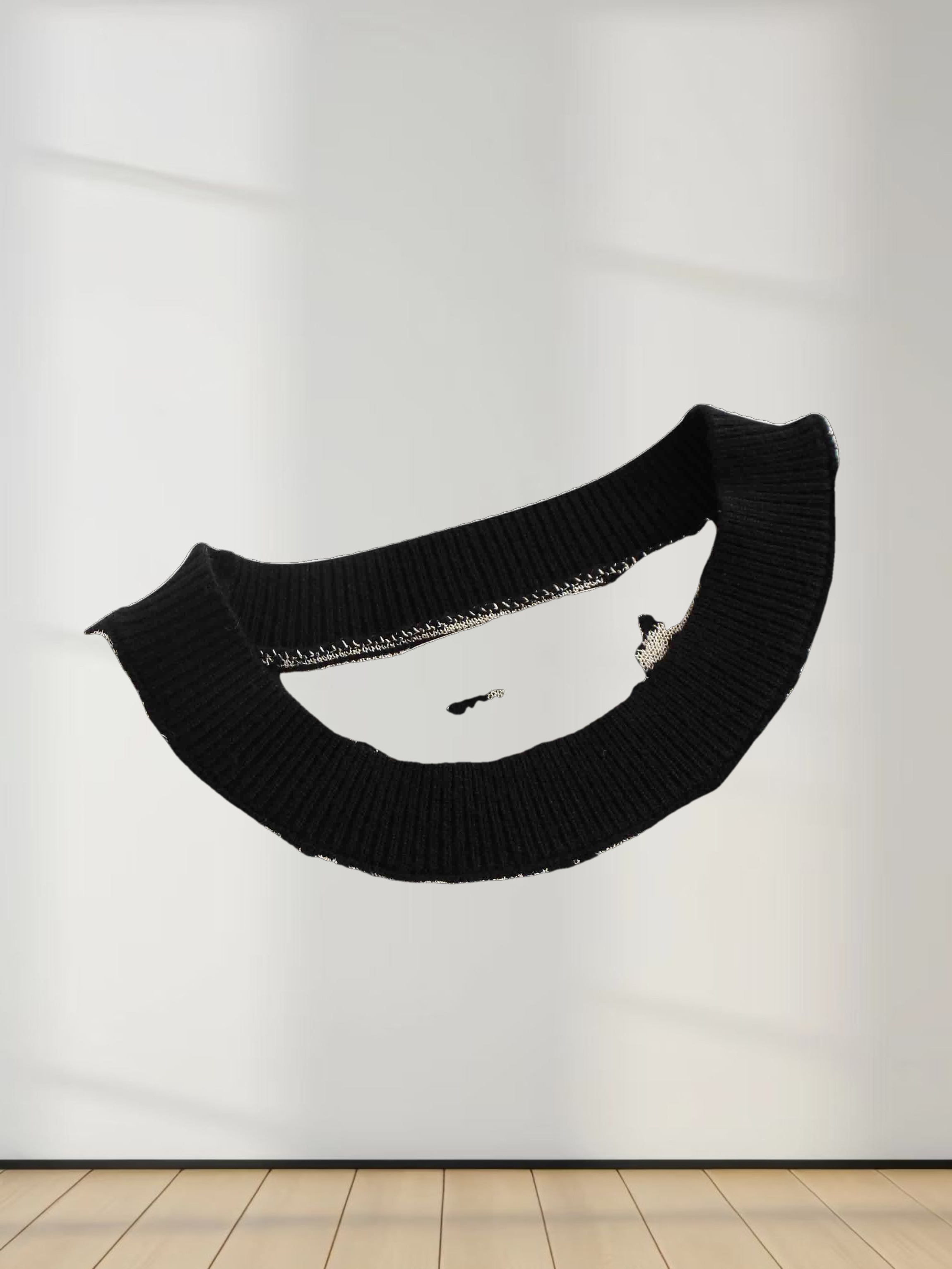 Lurex Combo Crew Sweater-Gold