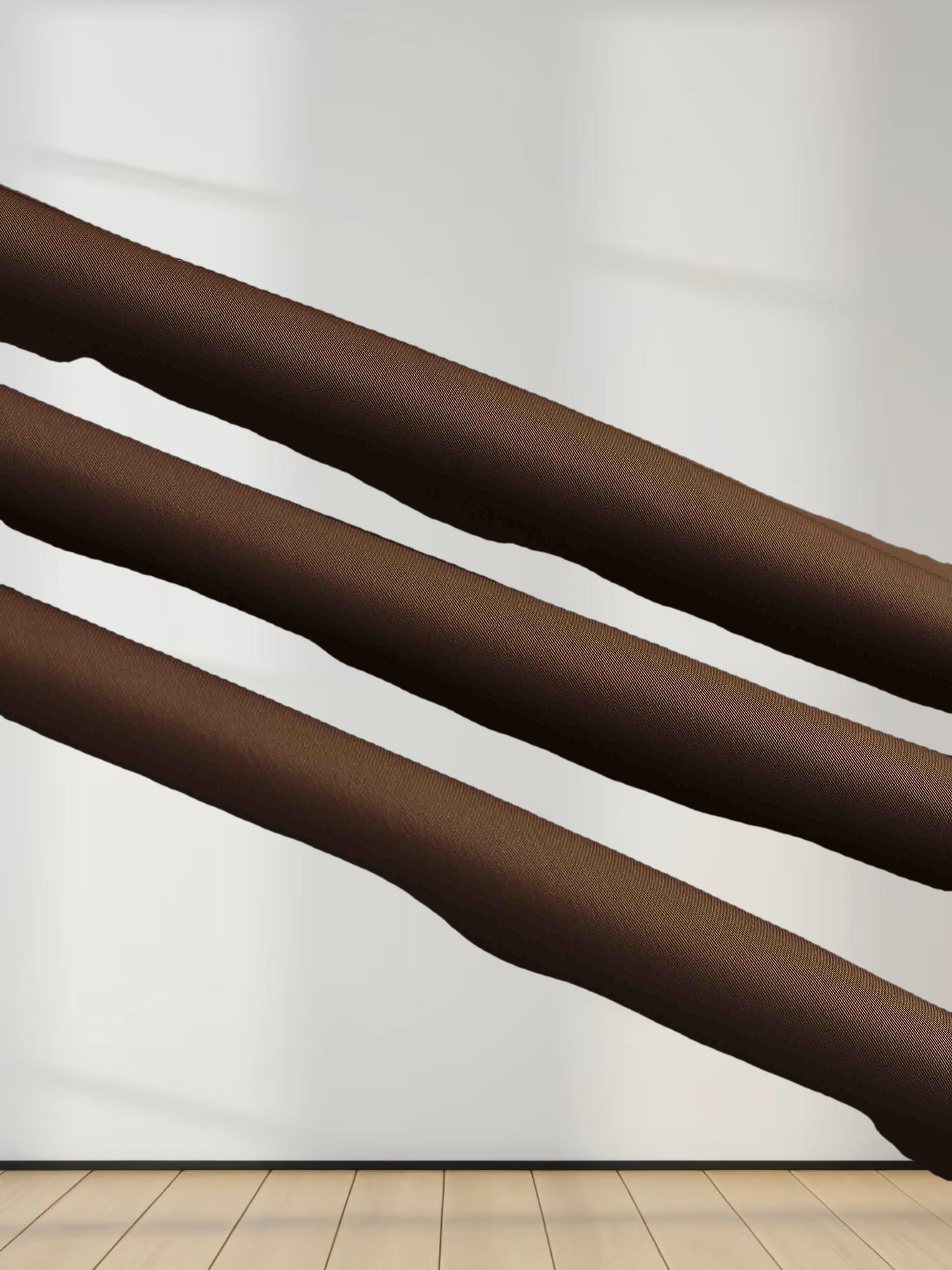 Solid Faux Satin Slip Skirt-Brown