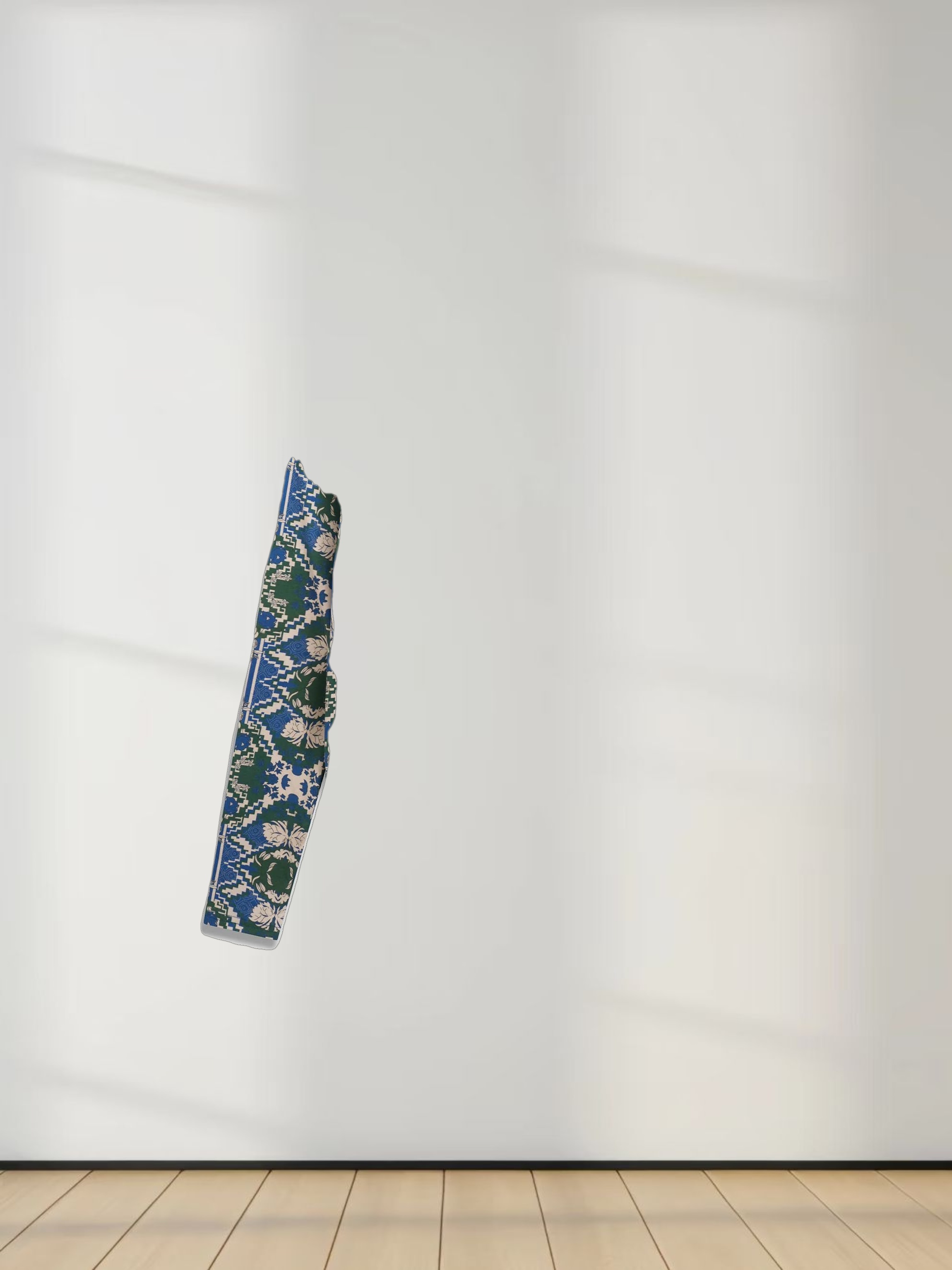 Printed Collar Snap Tee-Carpet of Roses