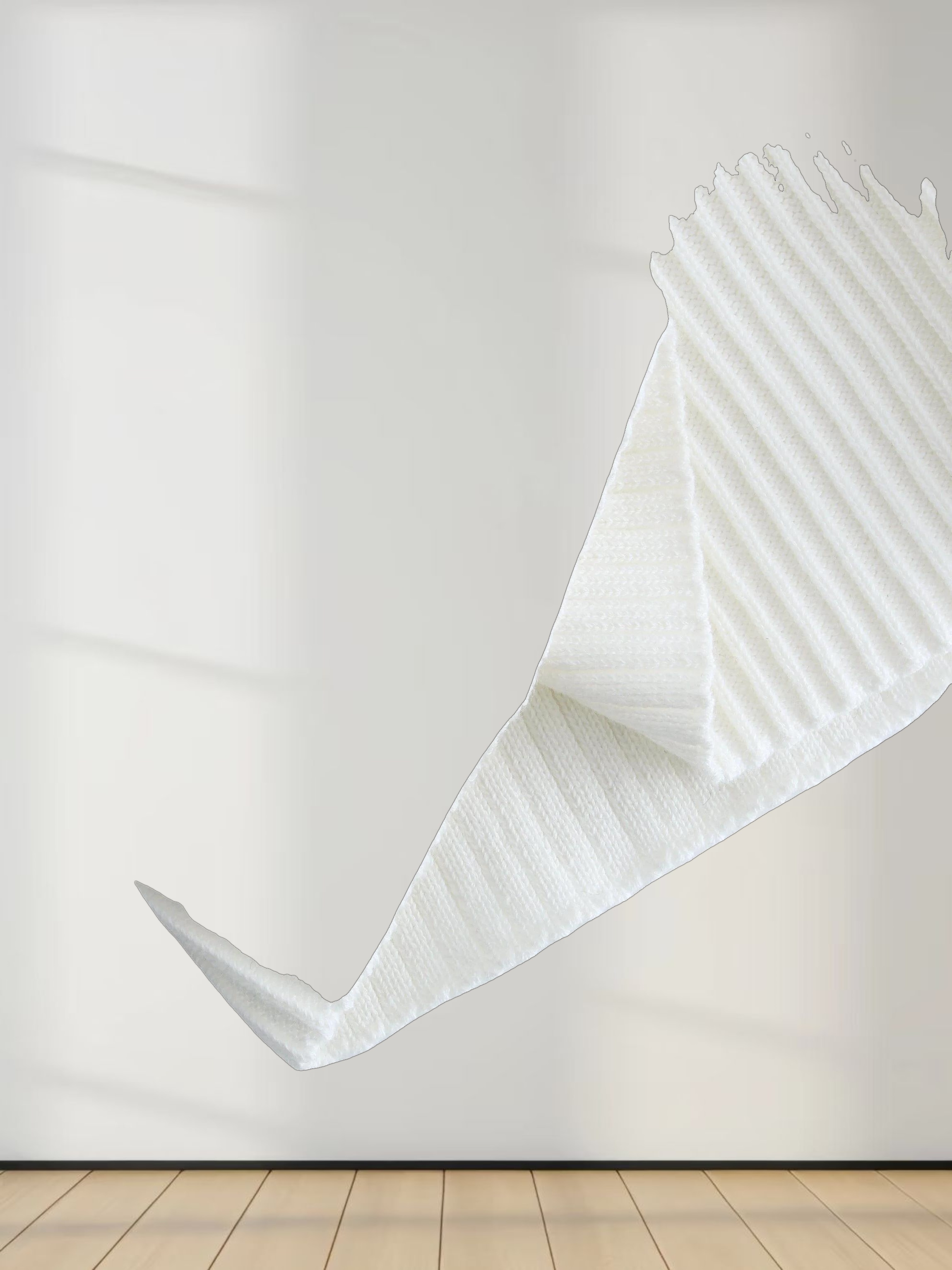 Sleeveless Ribbed Crew-White