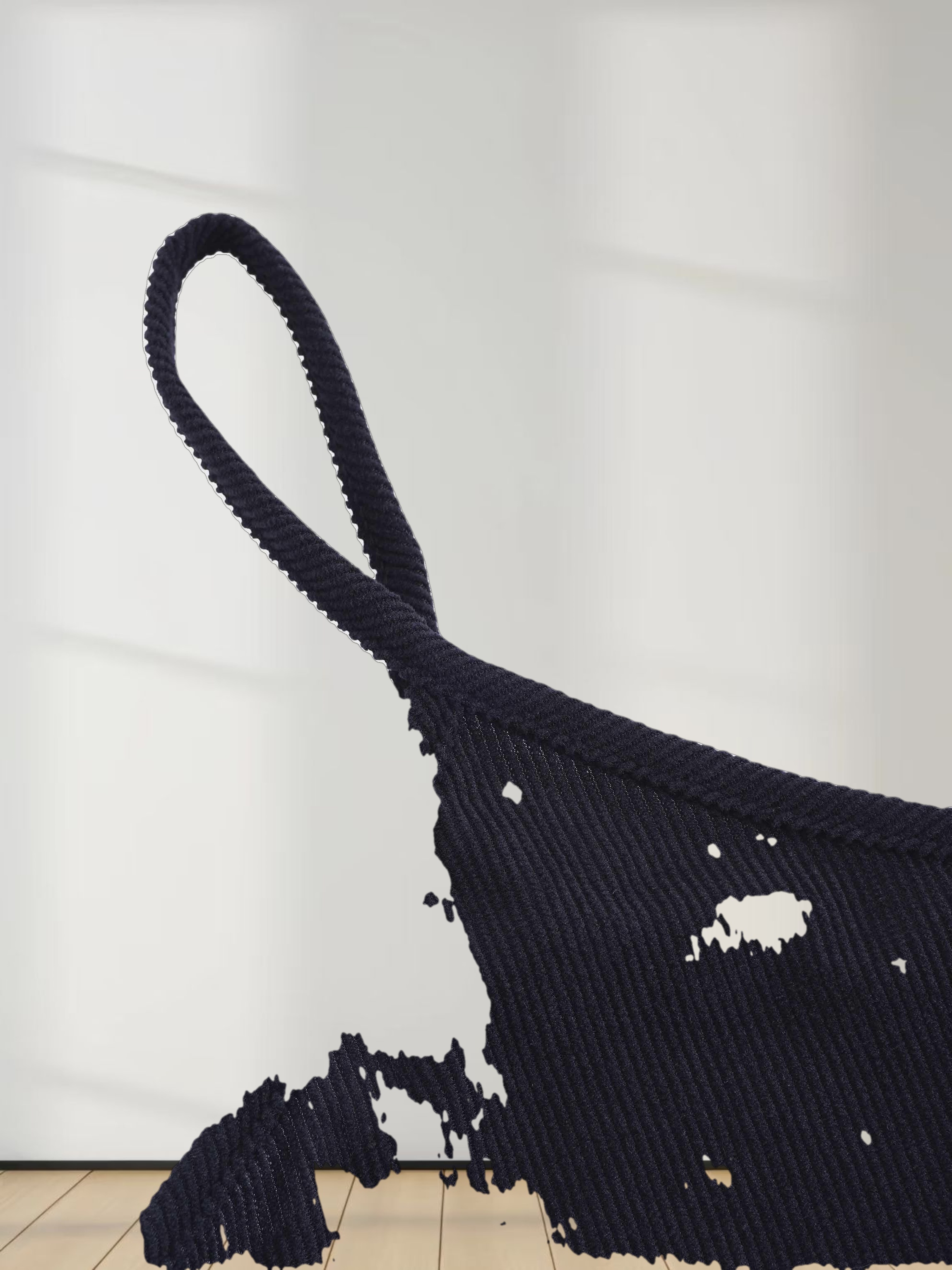 Corduroy Slip Dress-Black