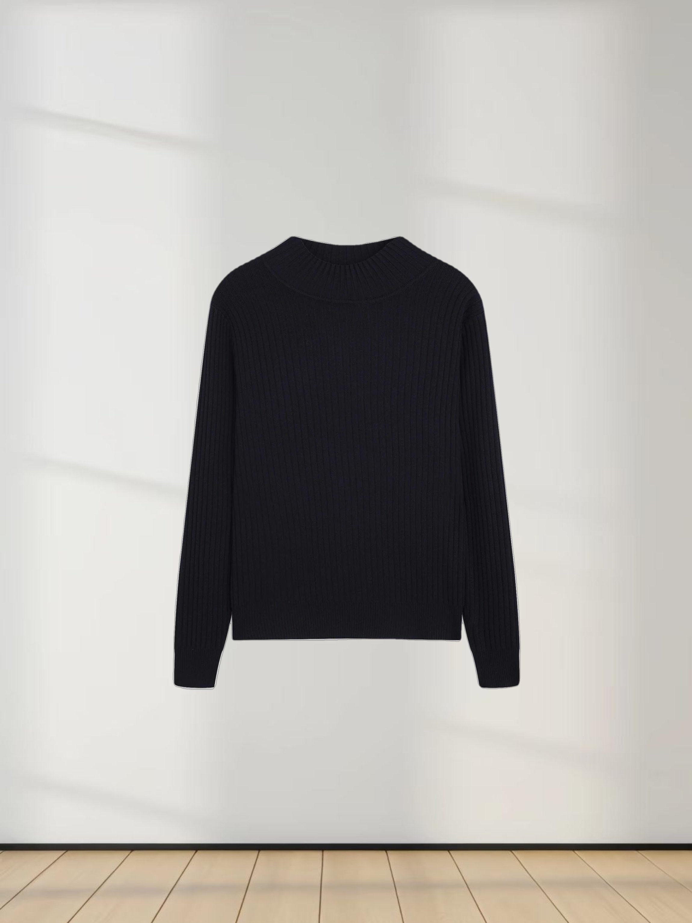 Side Snap Sweater-Black
