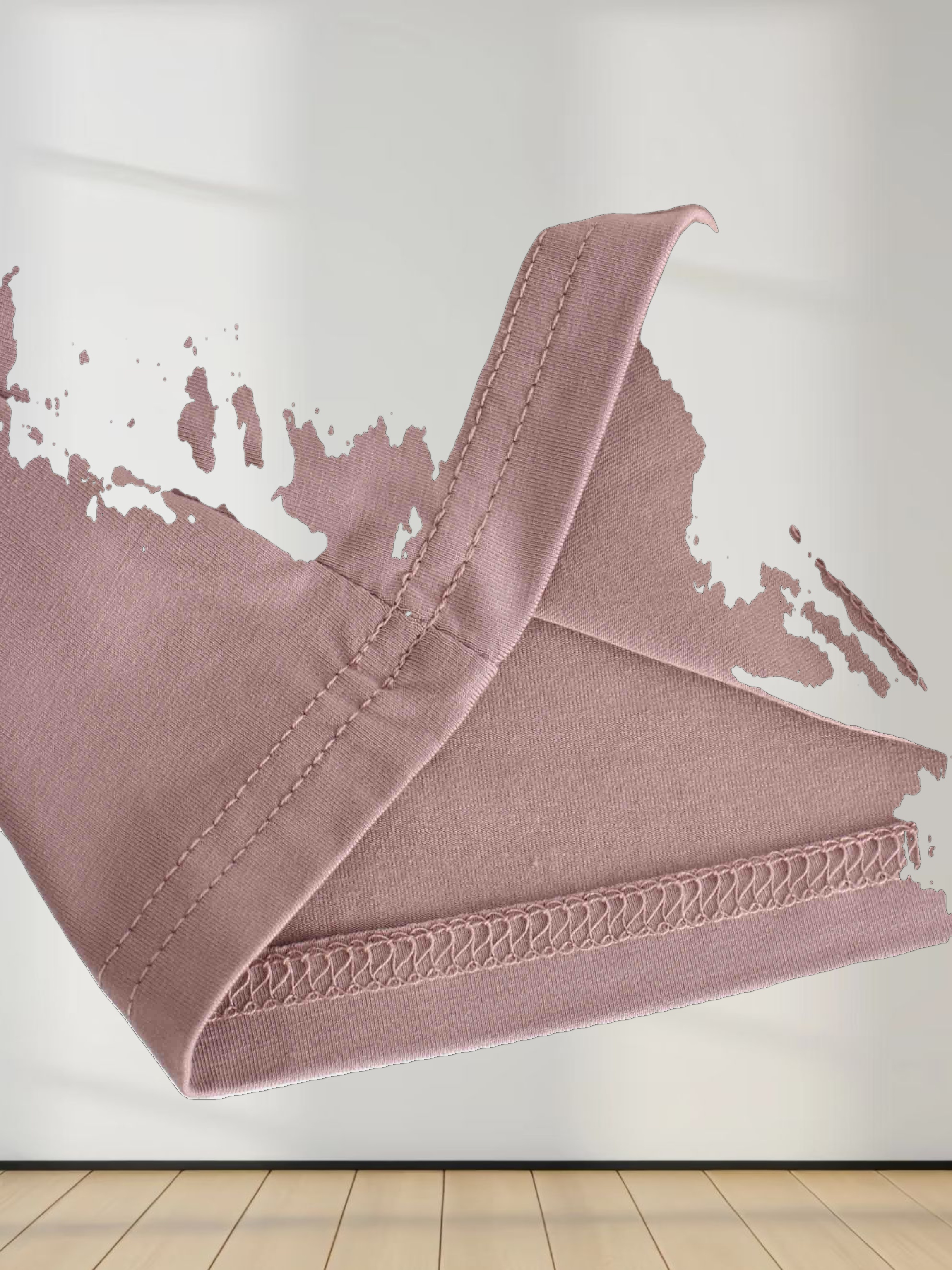 Modal Turtleneck Long Sleeve-Clay