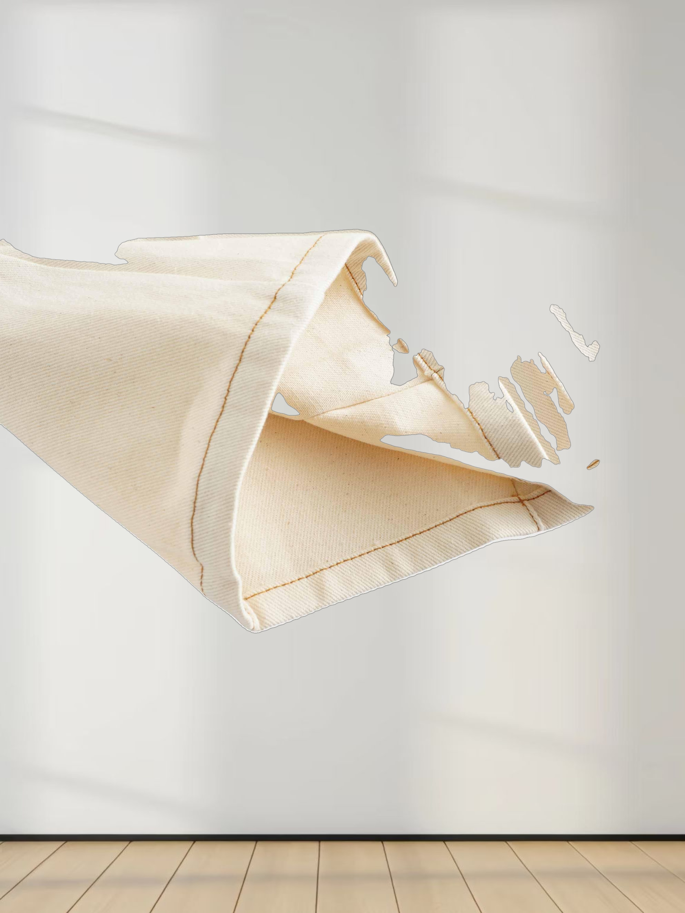 Stitched Pleated Skirt-Cream