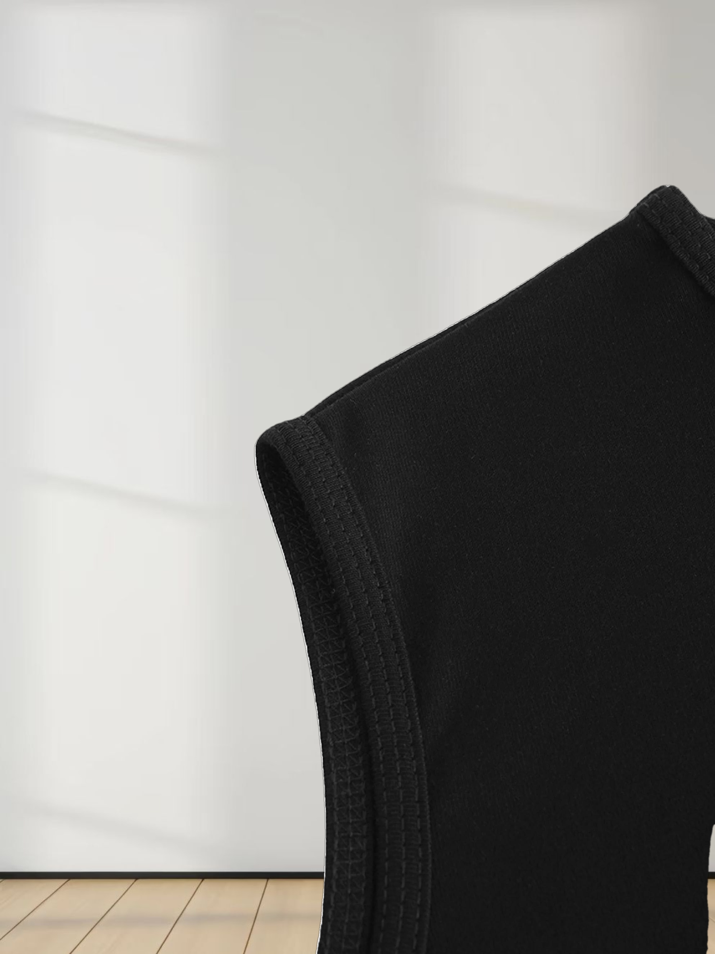 Basic T-Shirt Slip Dress-Black