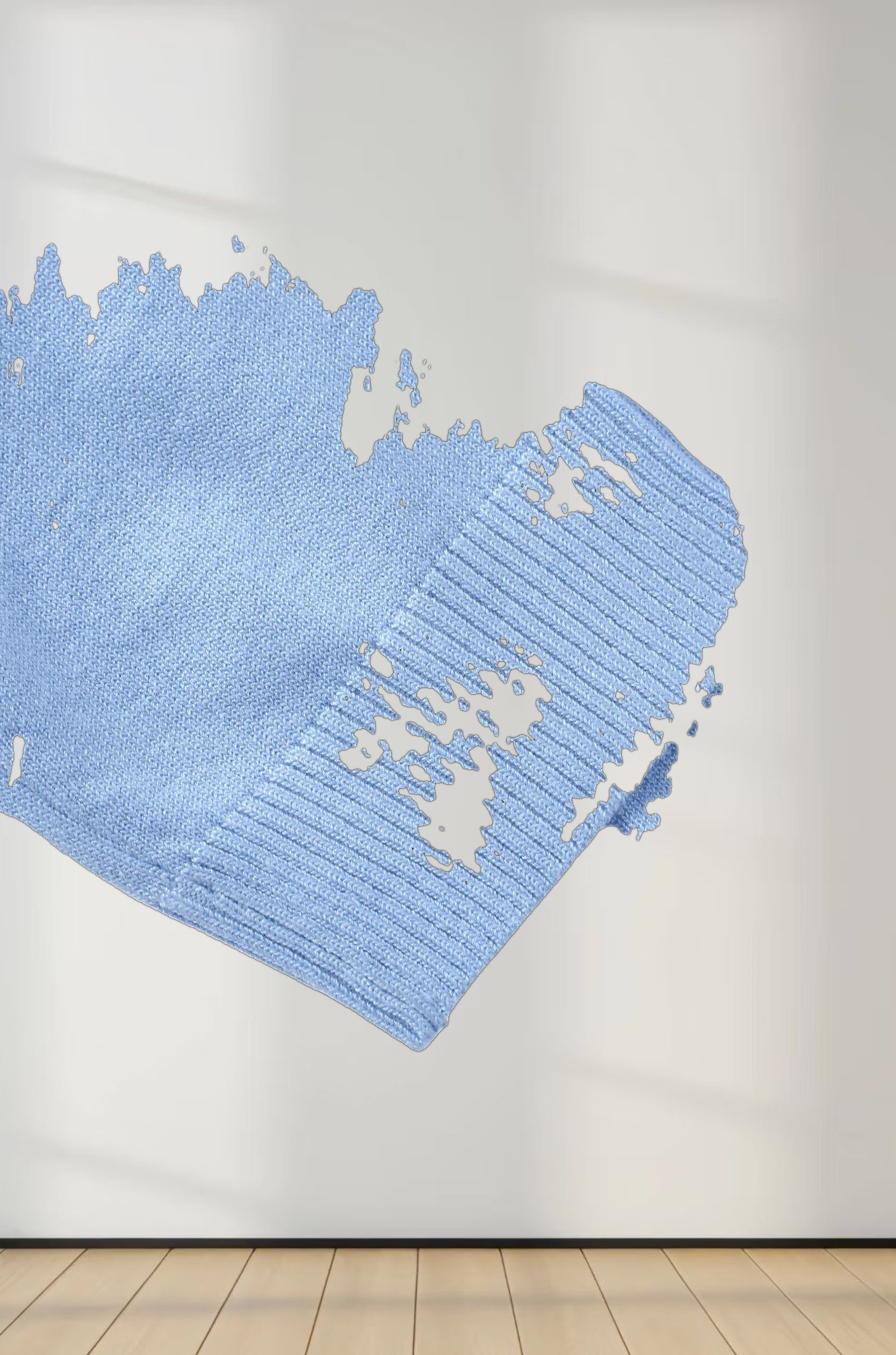 Basic Crew Sweater 3Q-Periwinkle