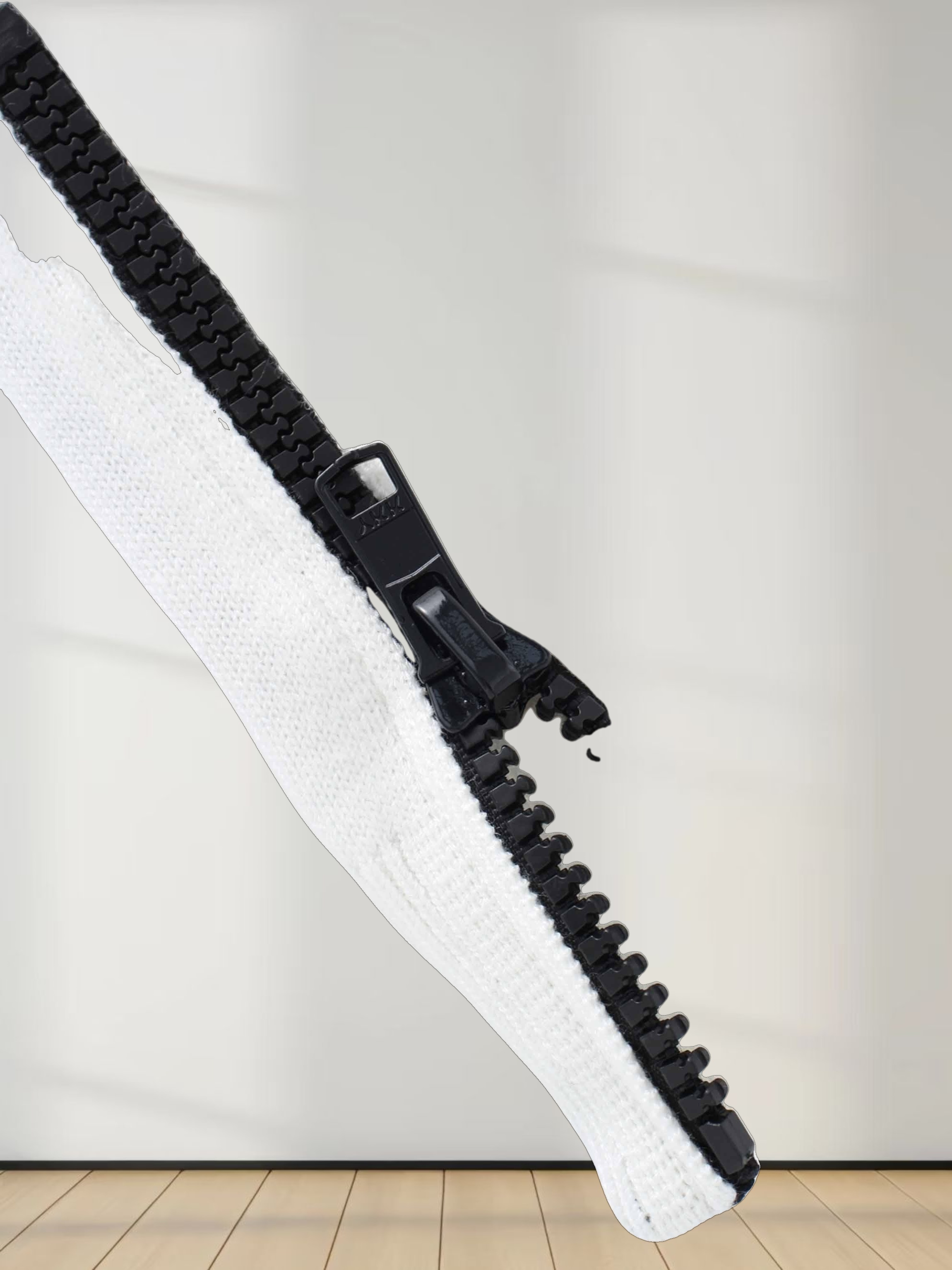 Side Zipper Sweater-Cream