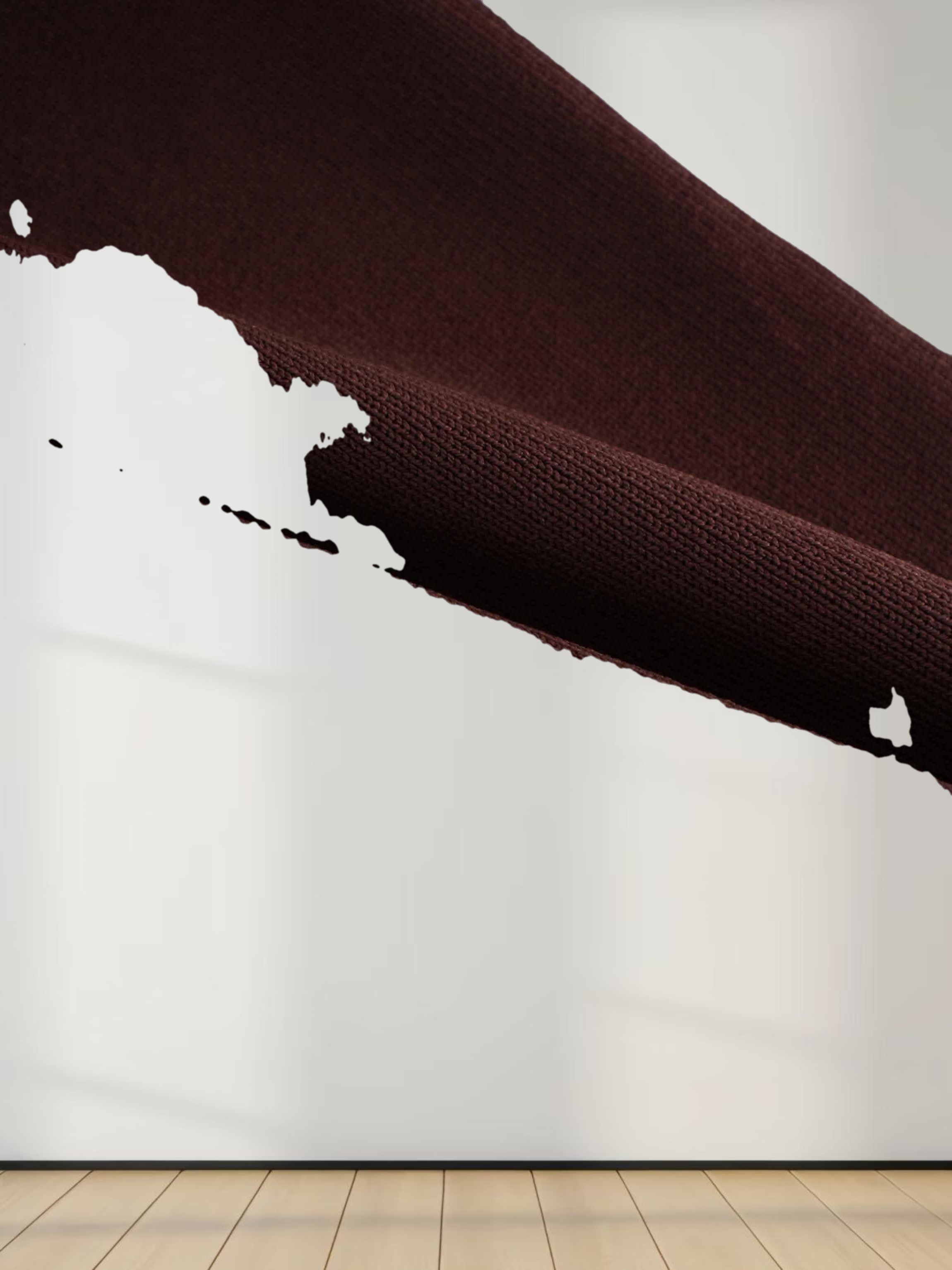 Scallop Edge Crew Cardigan-Brown