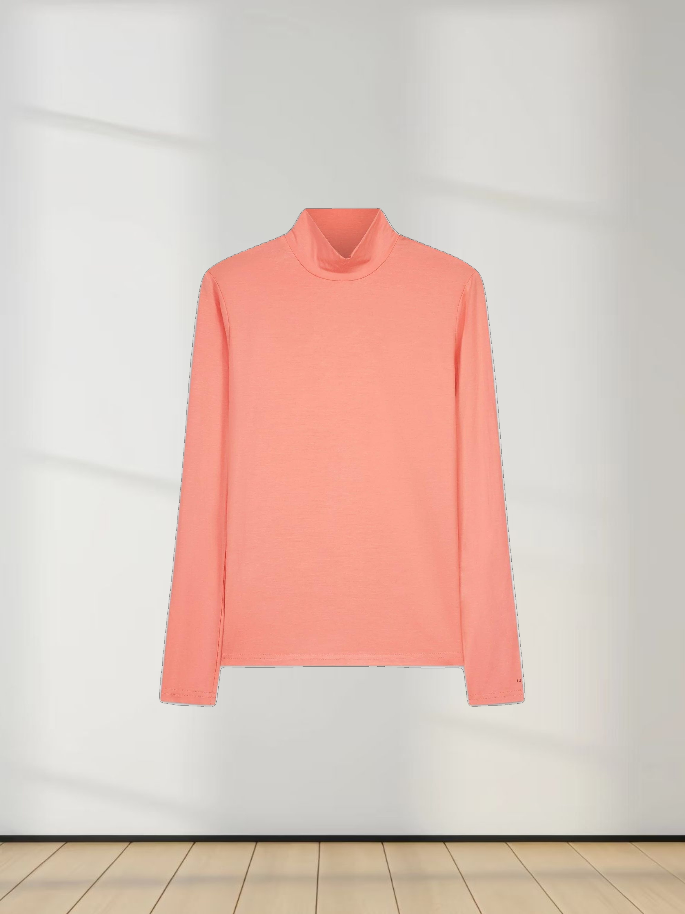 MODAL TURTLENECK LONG SLEEVE-CORAL