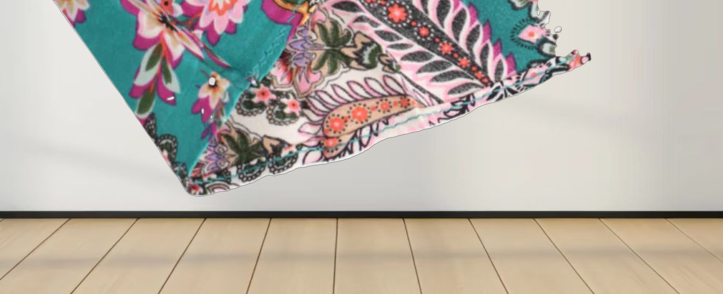 Covered Band Pleated Skirt-Fall Handkerchief