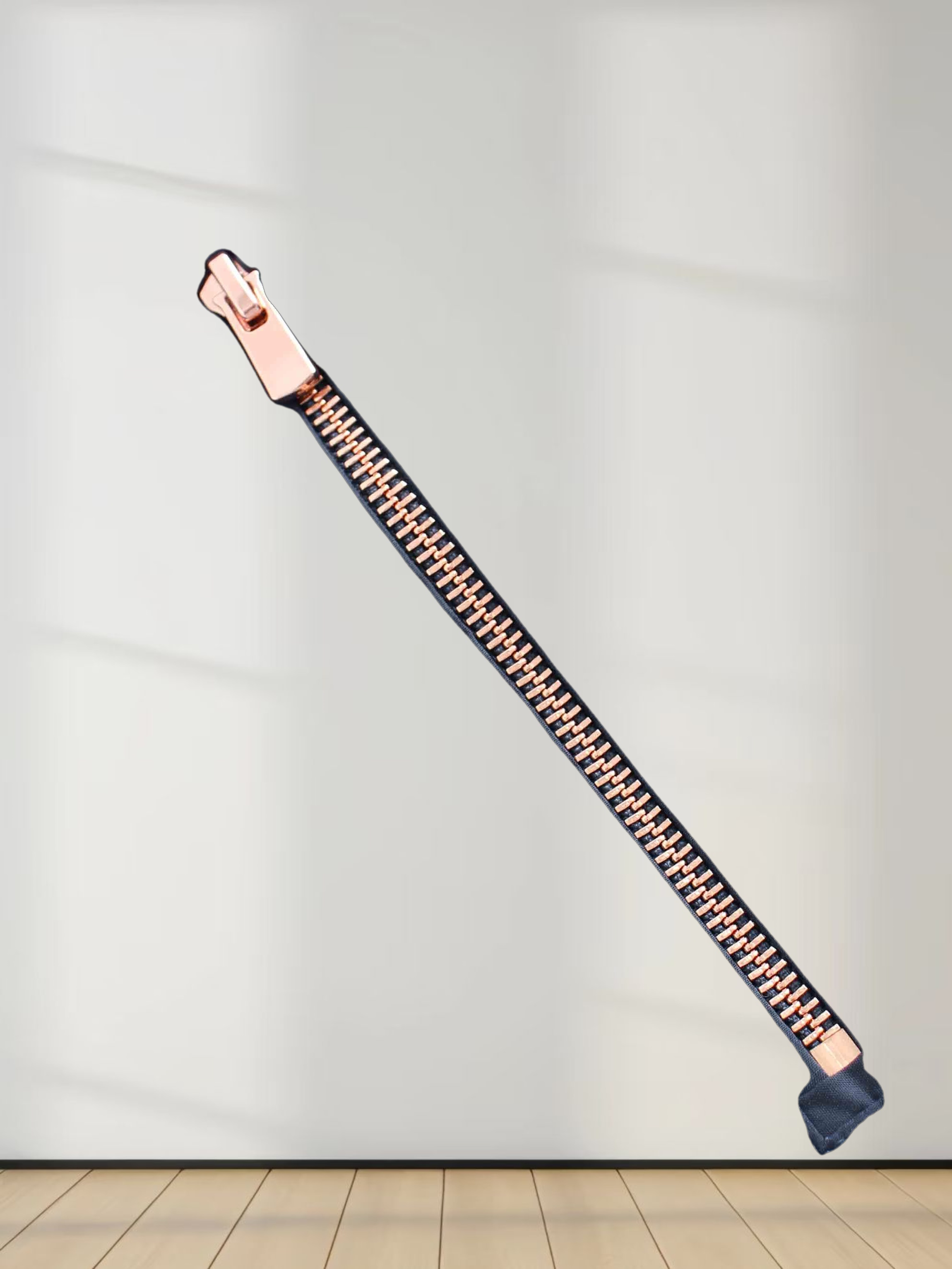 Front Zipper Cotton Circle Skirt-Navy