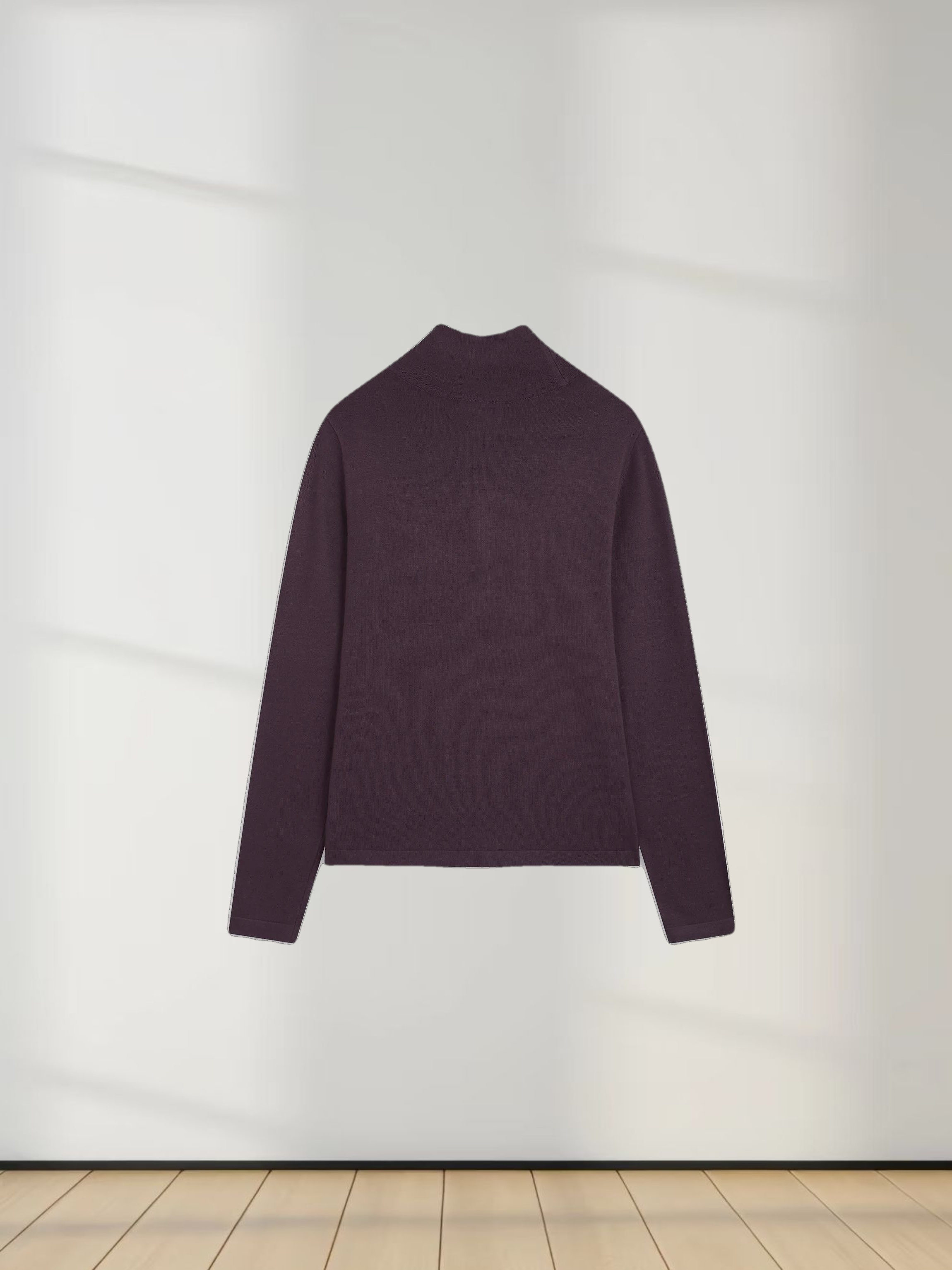 Knit Turtleneck-Brown
