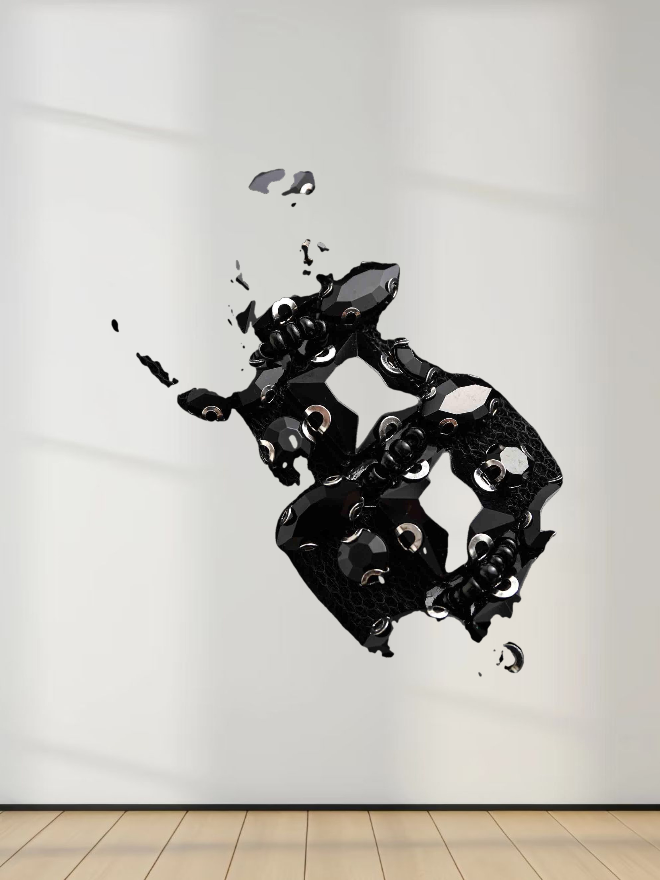 Embellished Cardigan Sweater-Black