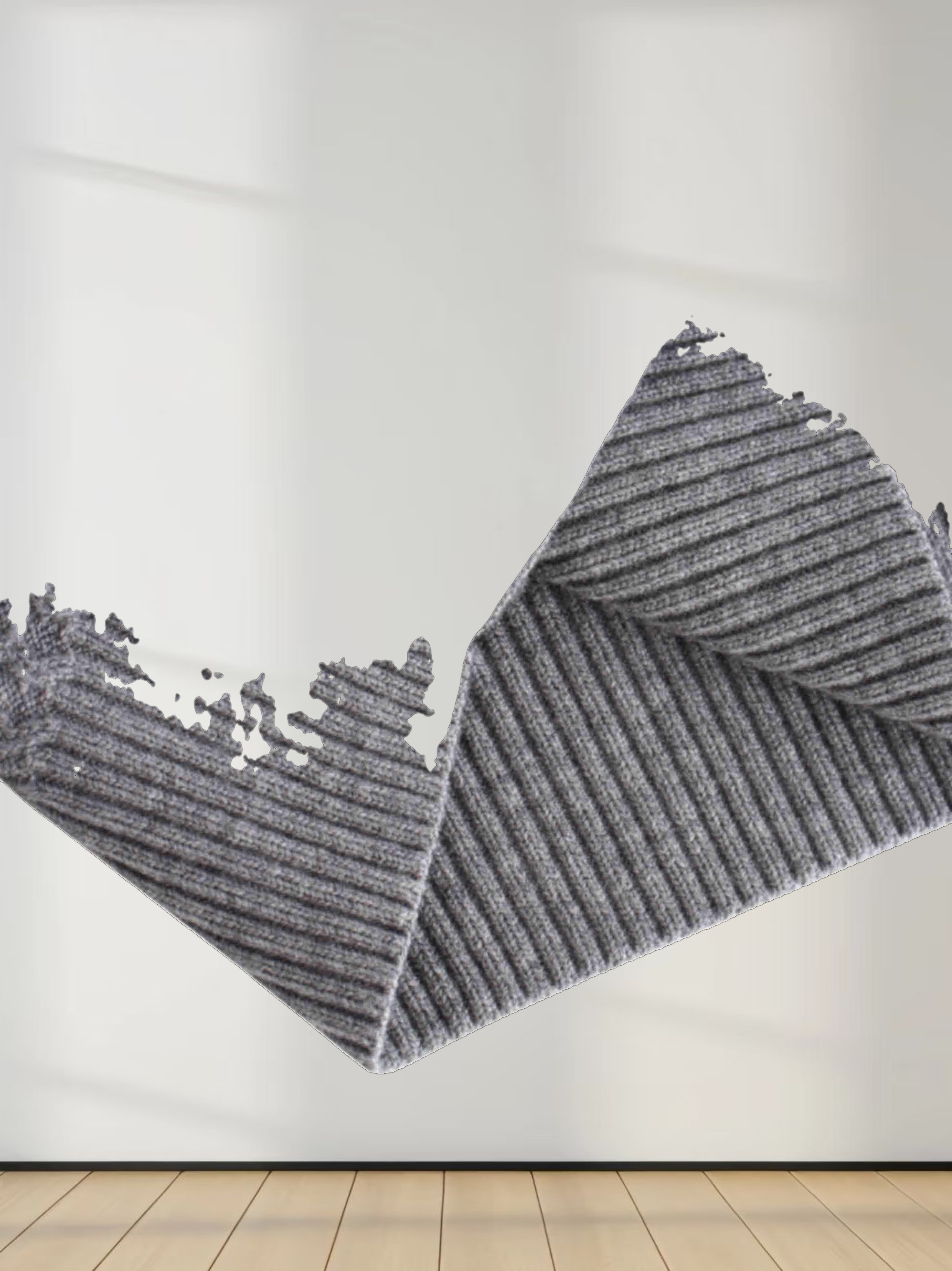 Waffle Wave Sweater-Taupe/Grey