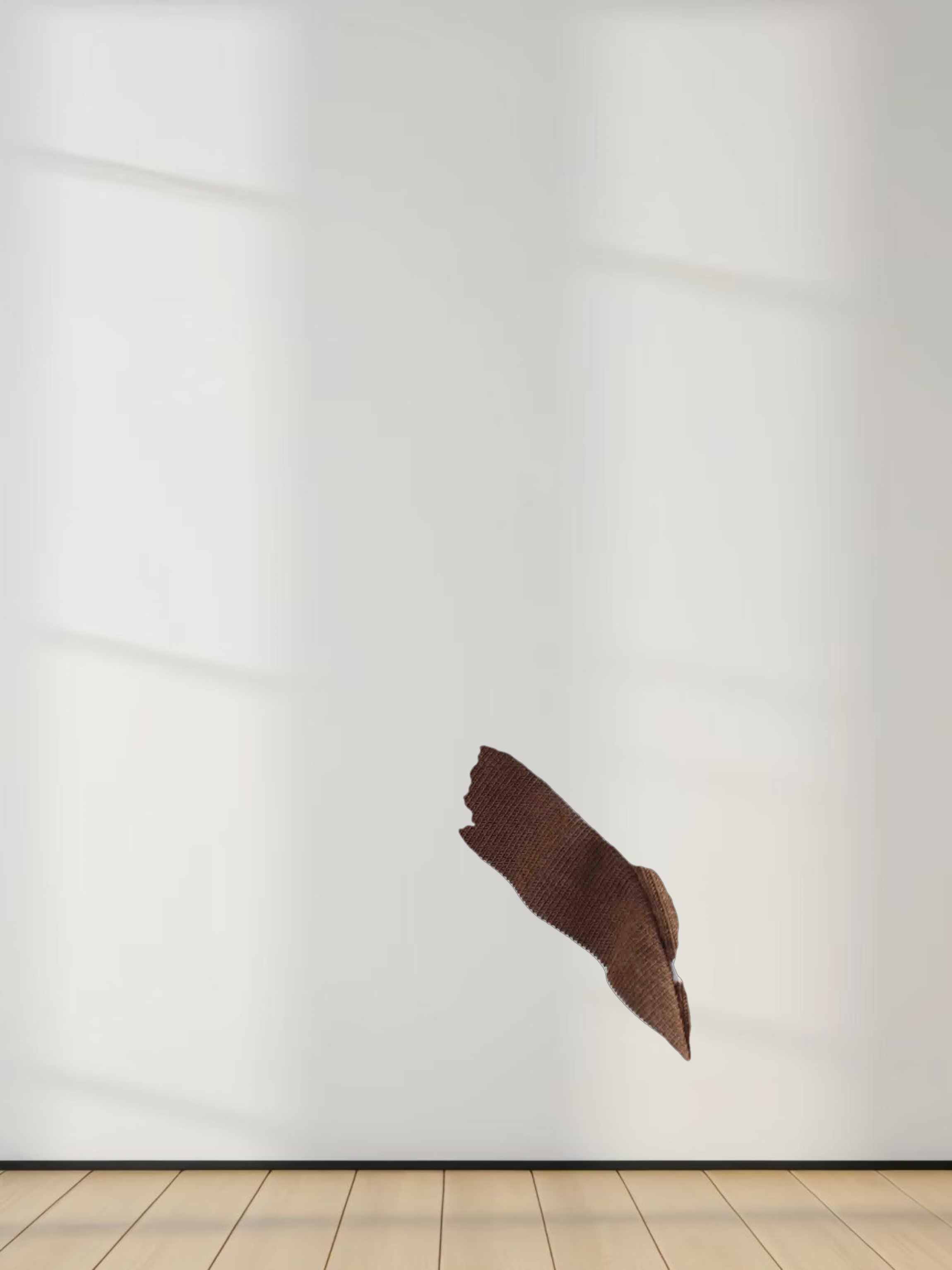 Flat Striped High V Long Sleeve-Brown/White