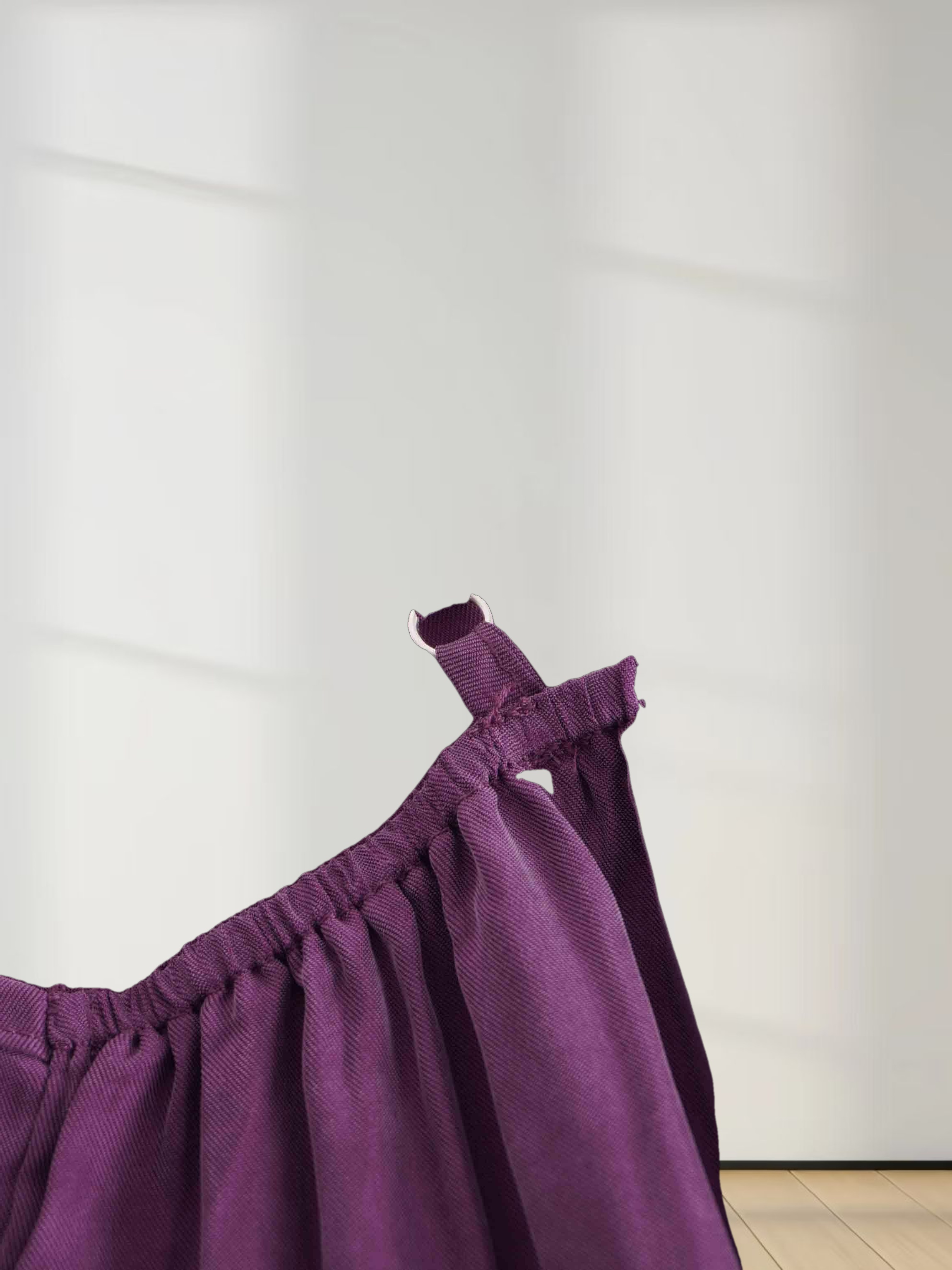 Cupro Crew Neck Slip Dress-Eggplant