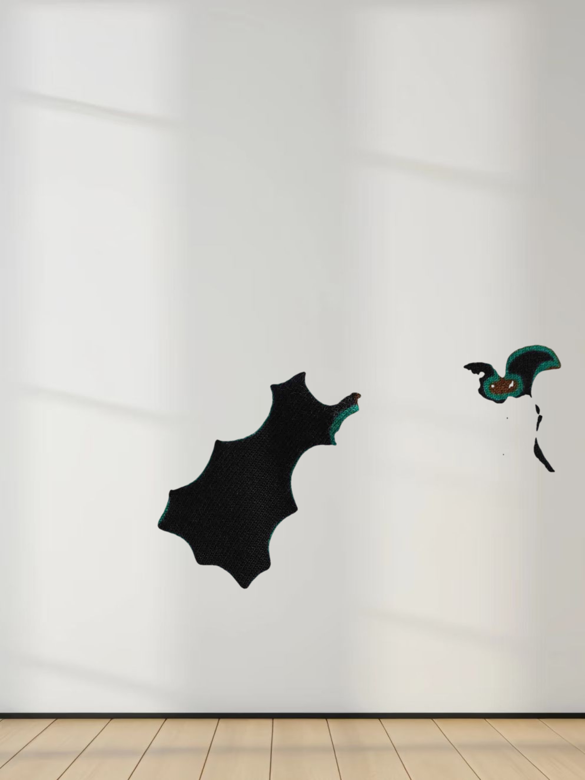 Printed Modal Turtleneck-Green/Brown Clover