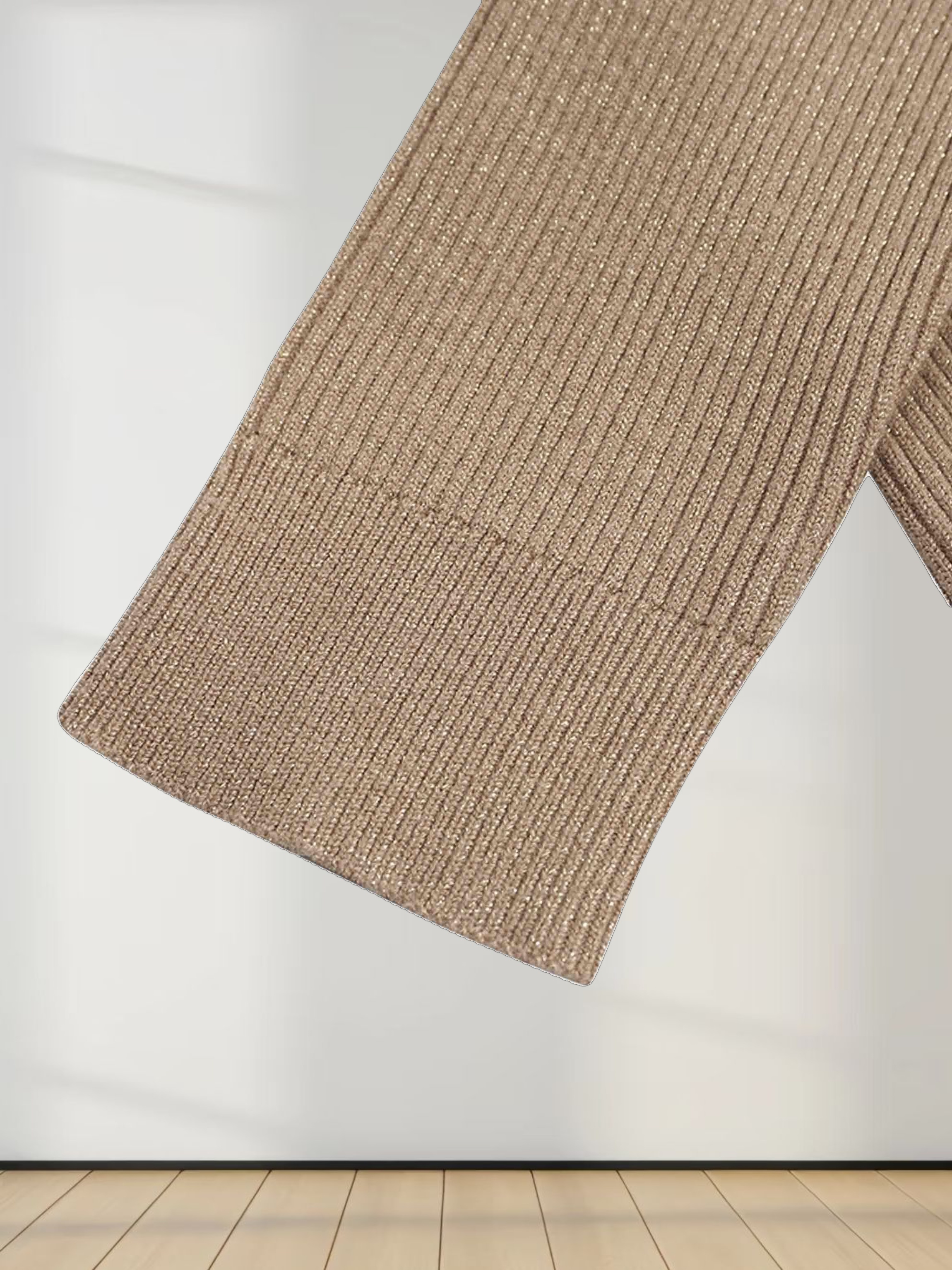 Lurex Ribbed Sweater-Neutral