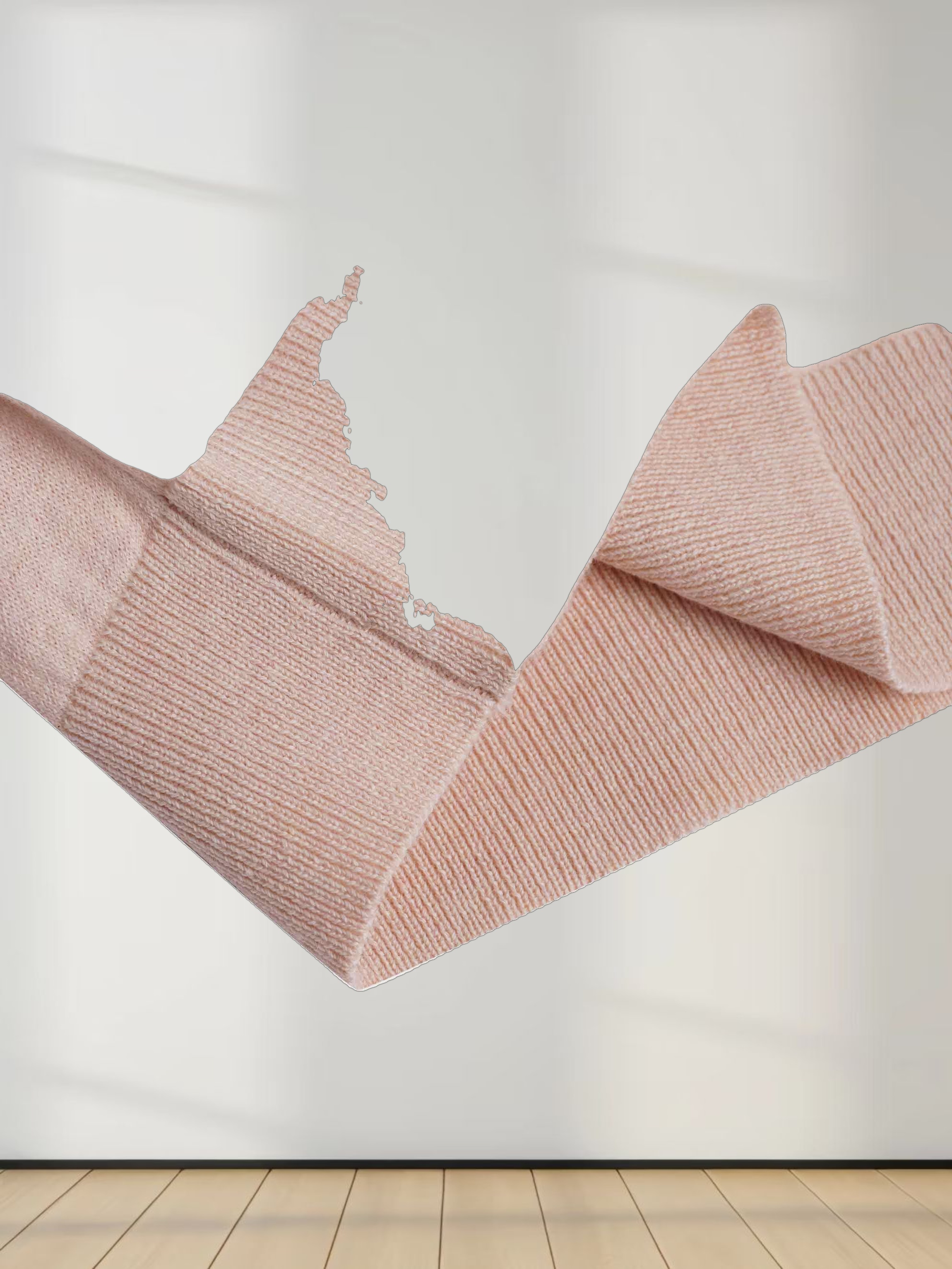 High V Lightweight Sweater-Heathered Peach