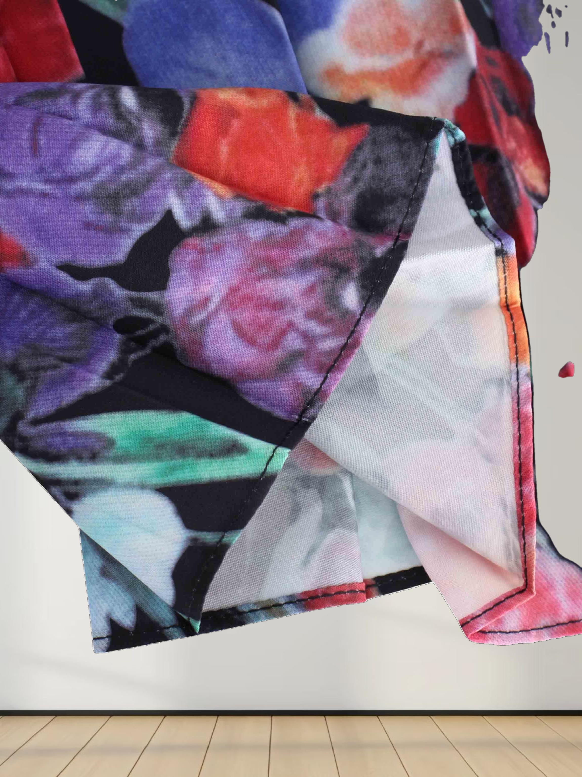 Covered Band Pleated Skirt 37