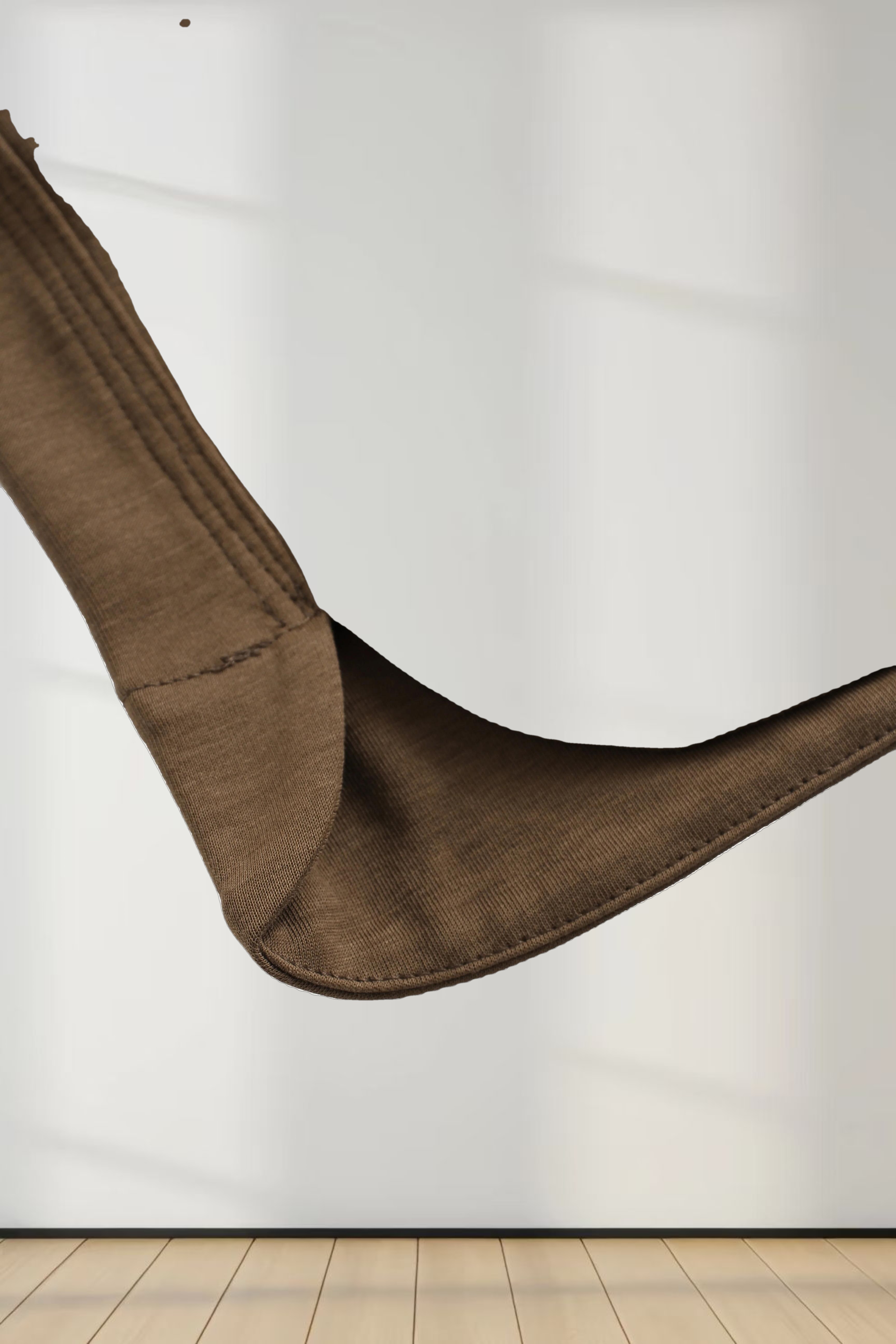 Drawstring Pocket T-Shirt Skirt-Brown