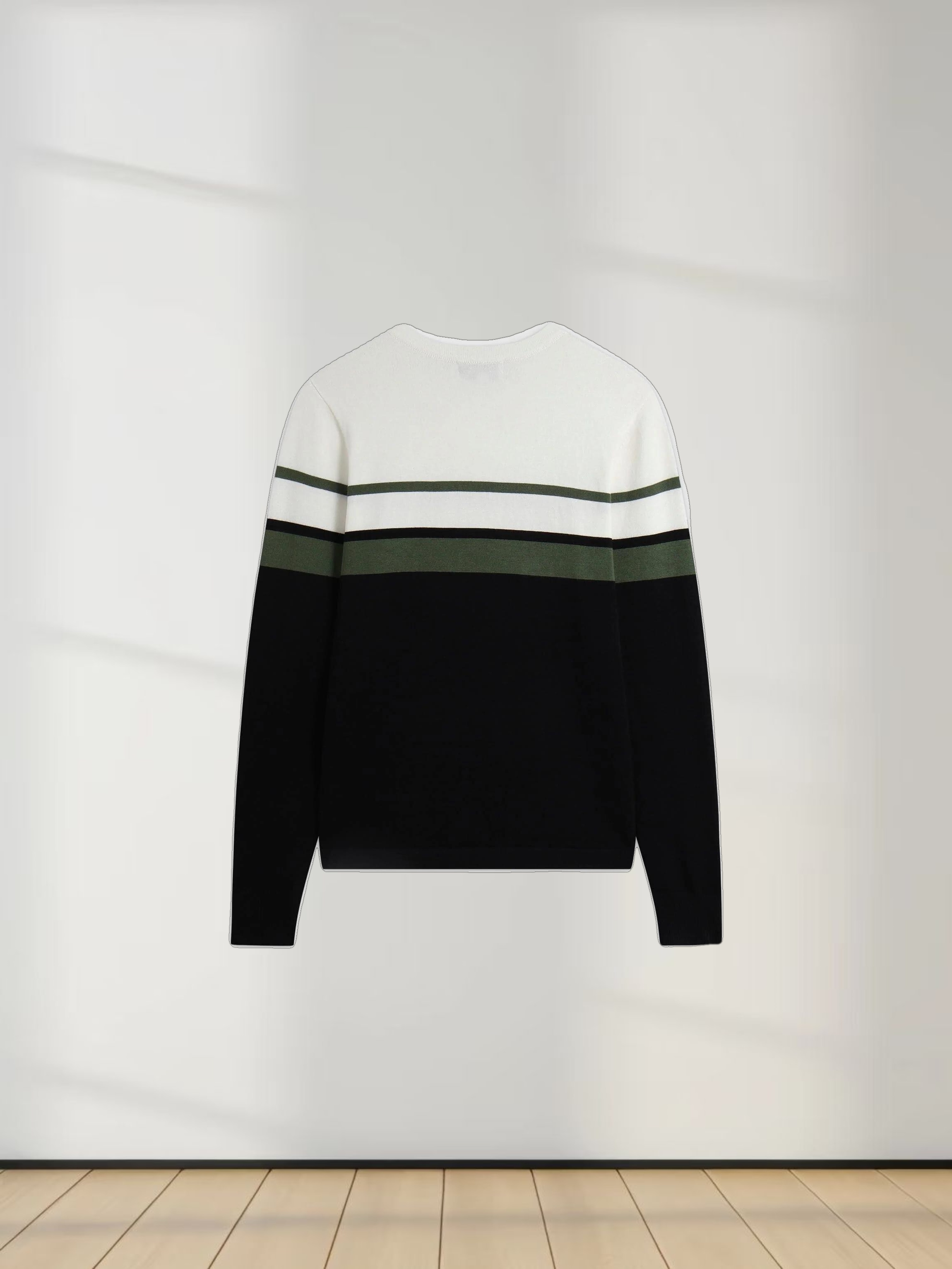 Middle Stripe Sweater-Green
