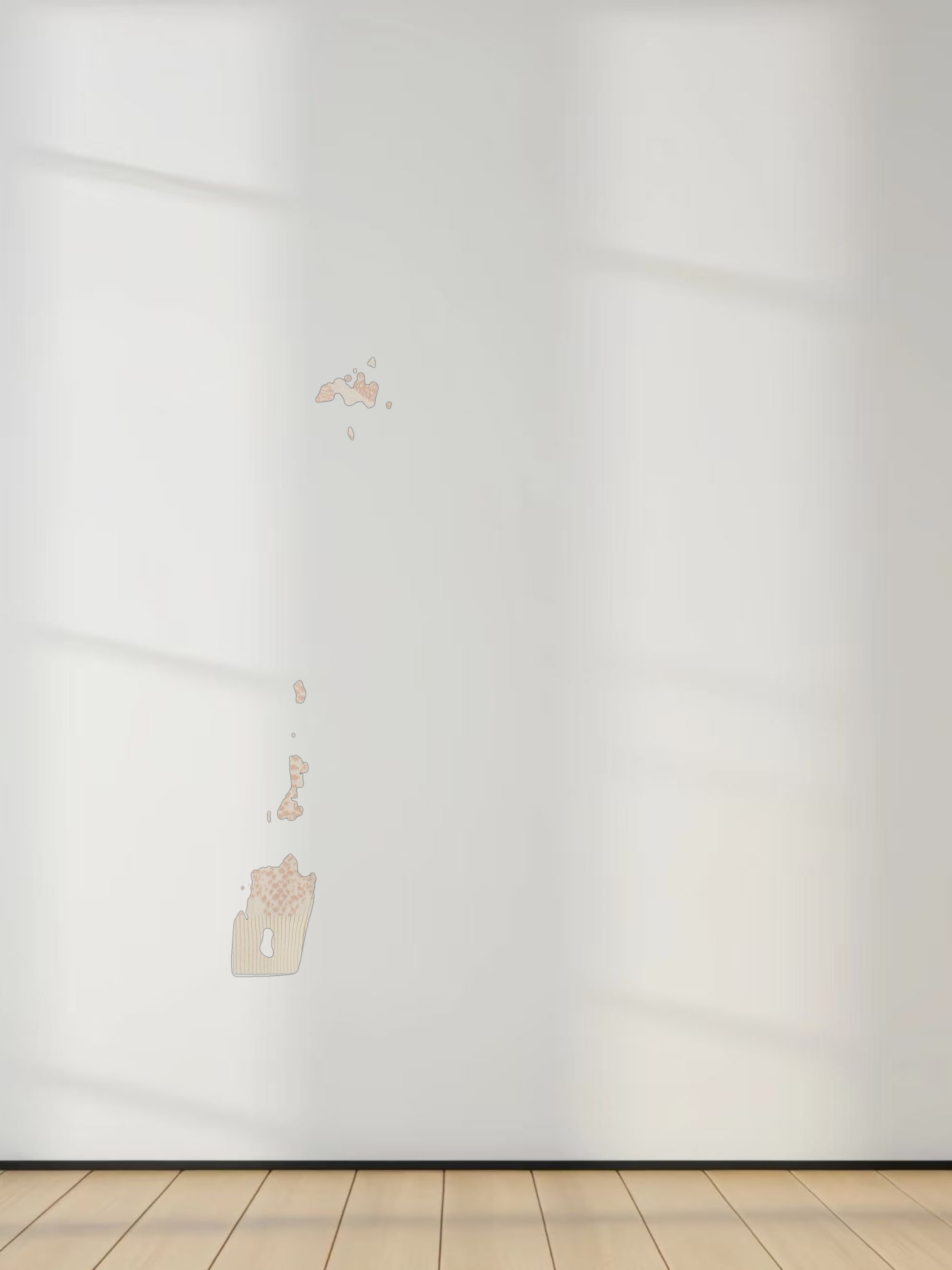 Reptile Print Sweater-Cream/Peach