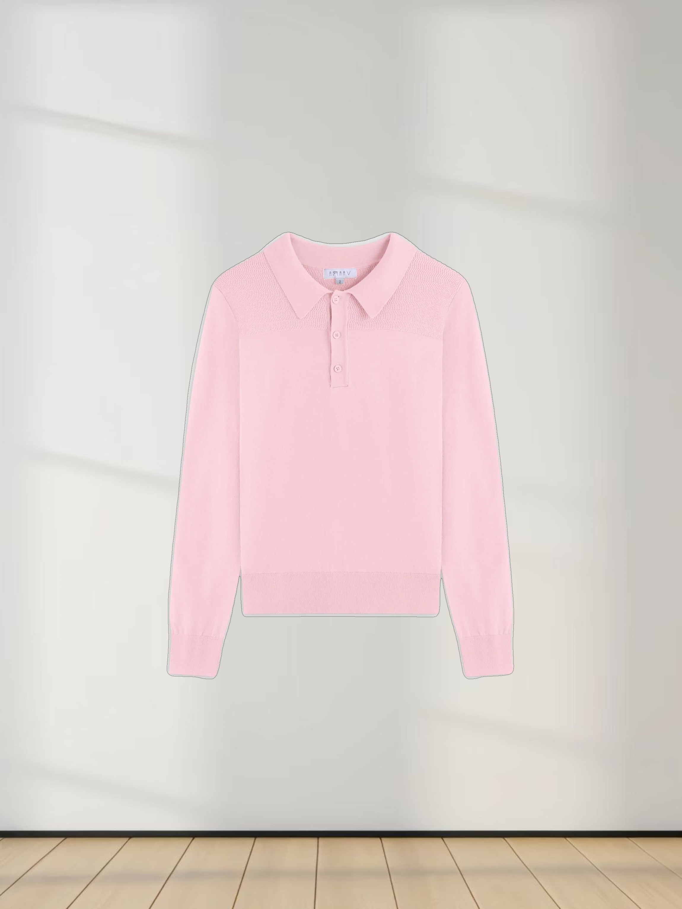 Mesh Top Sweater-Light Pink