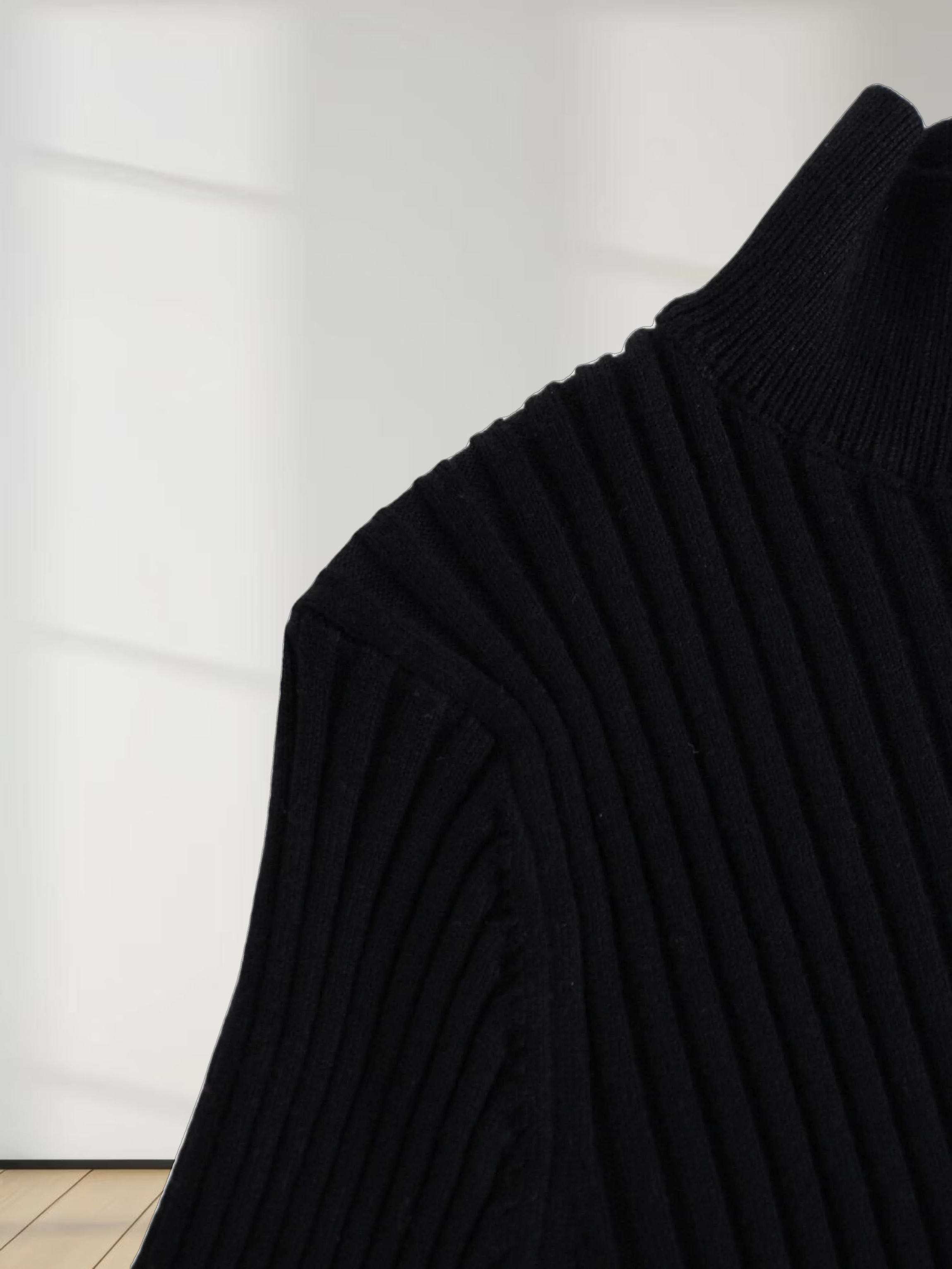 Leather Bottom Dress-Black