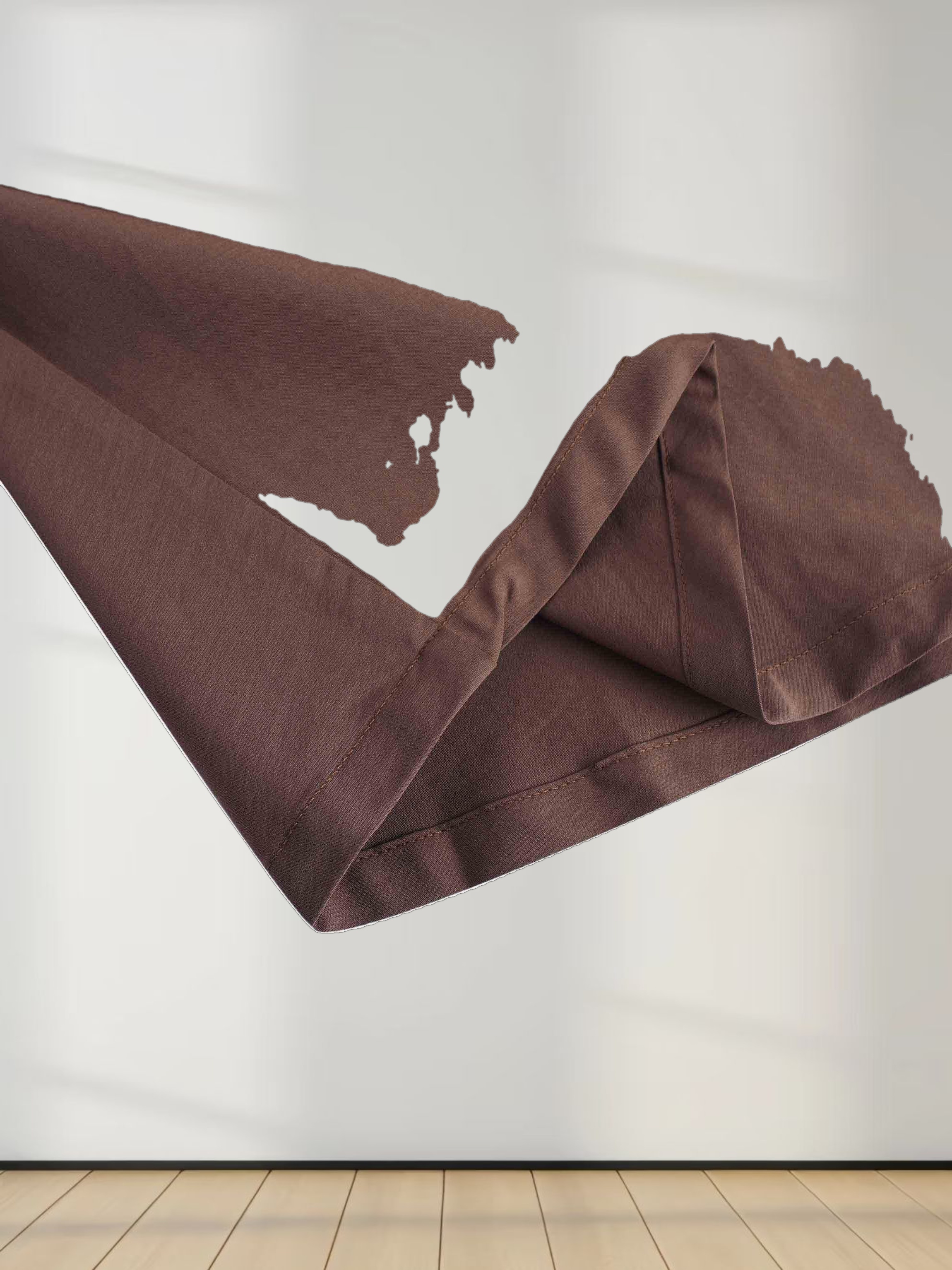 Elastic Back Maxi Cotton Blend Skirt-Chocolate Brown