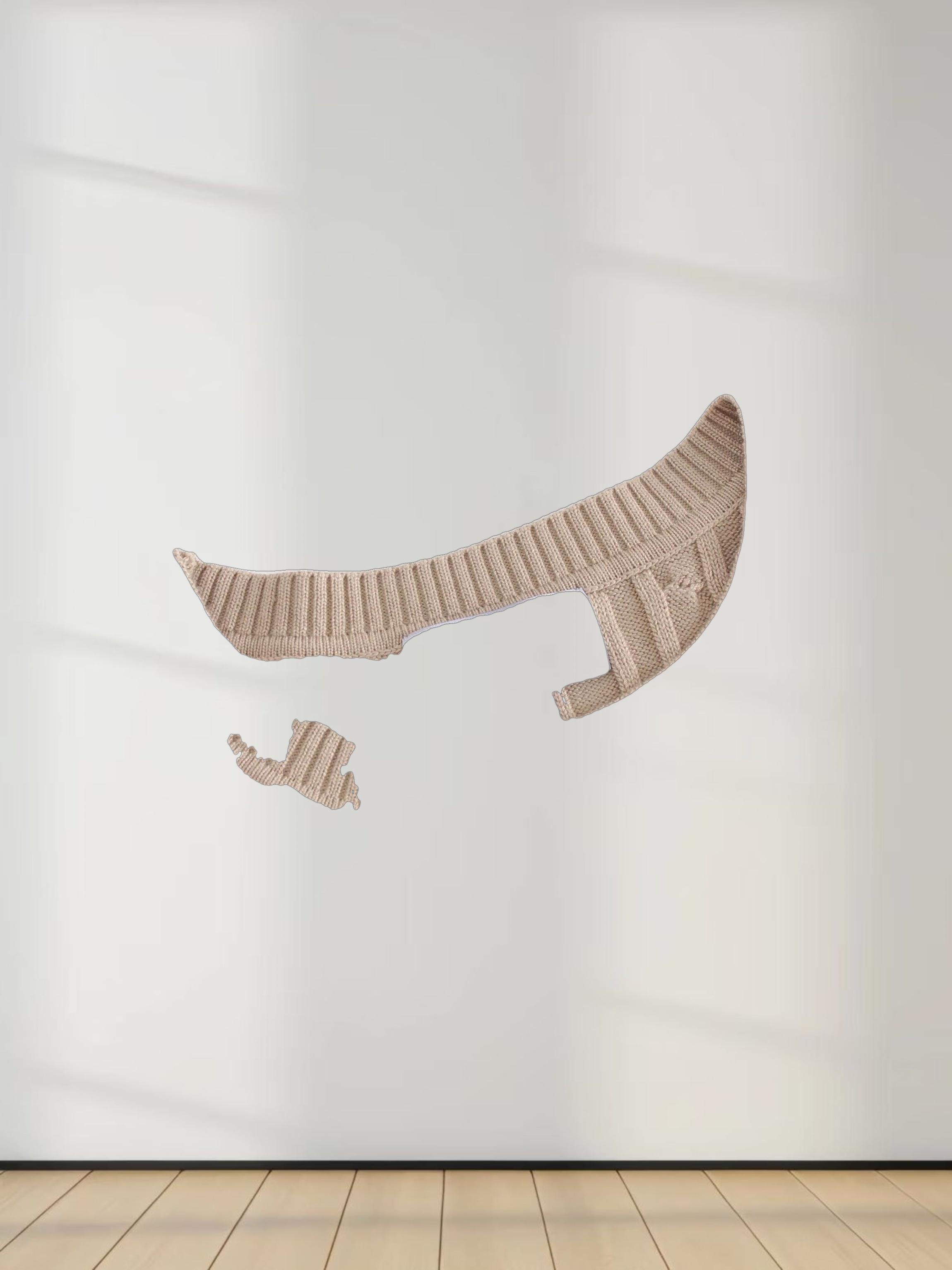 Knit Cable Sweater-Tan