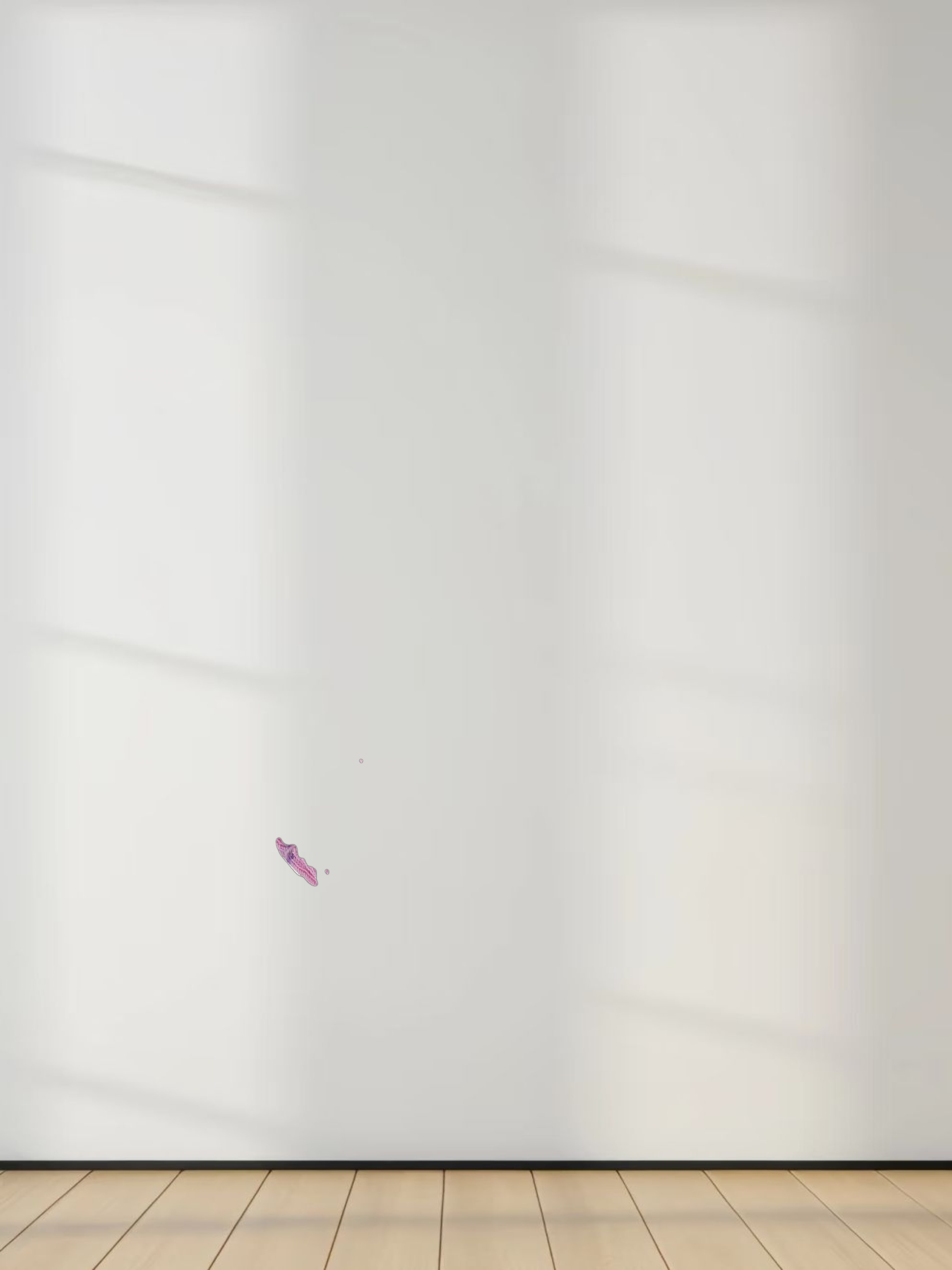 Flat Striped Crew Tee 3Q-Pink