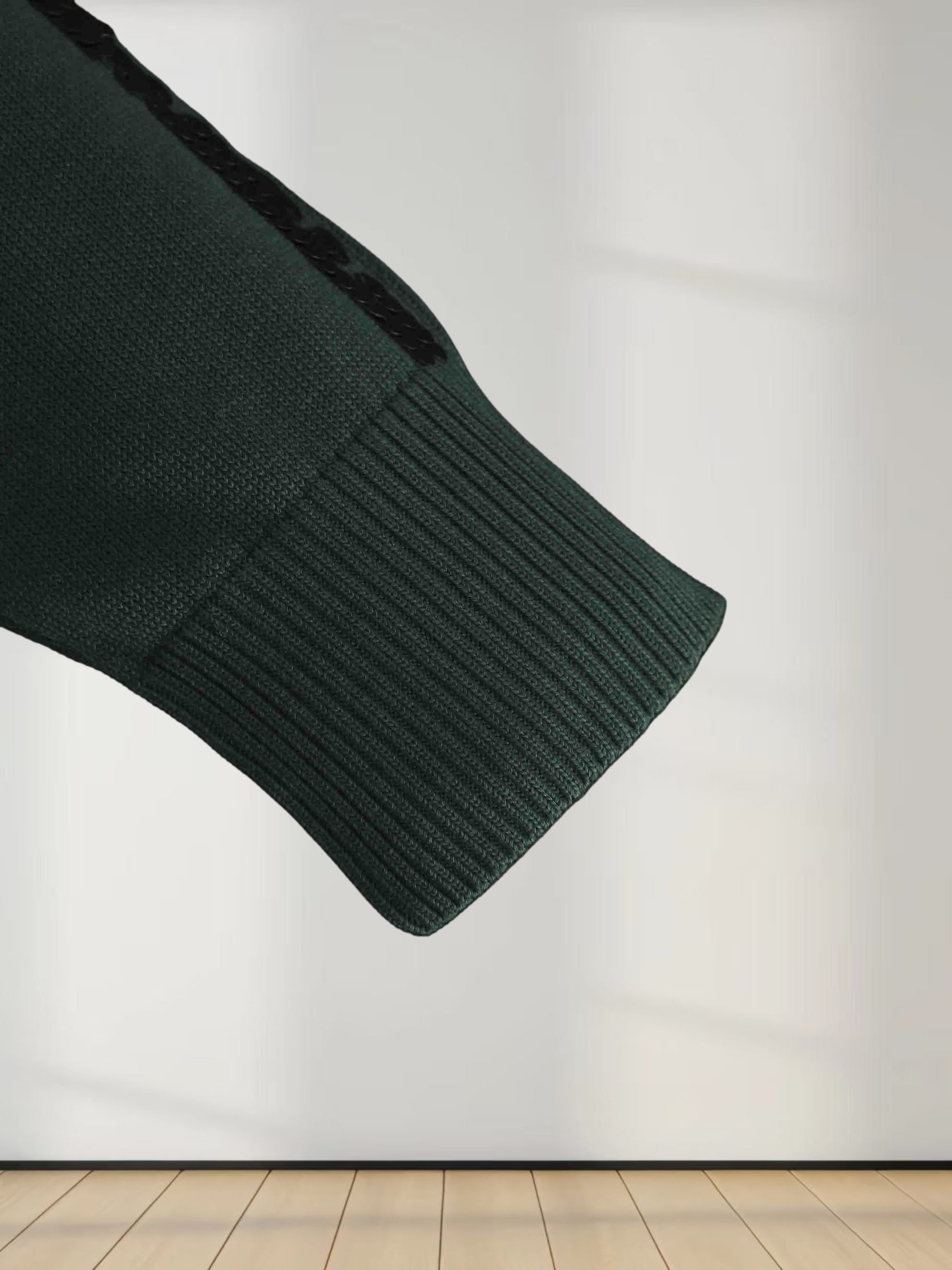 Sequin Trim Sweater-Green