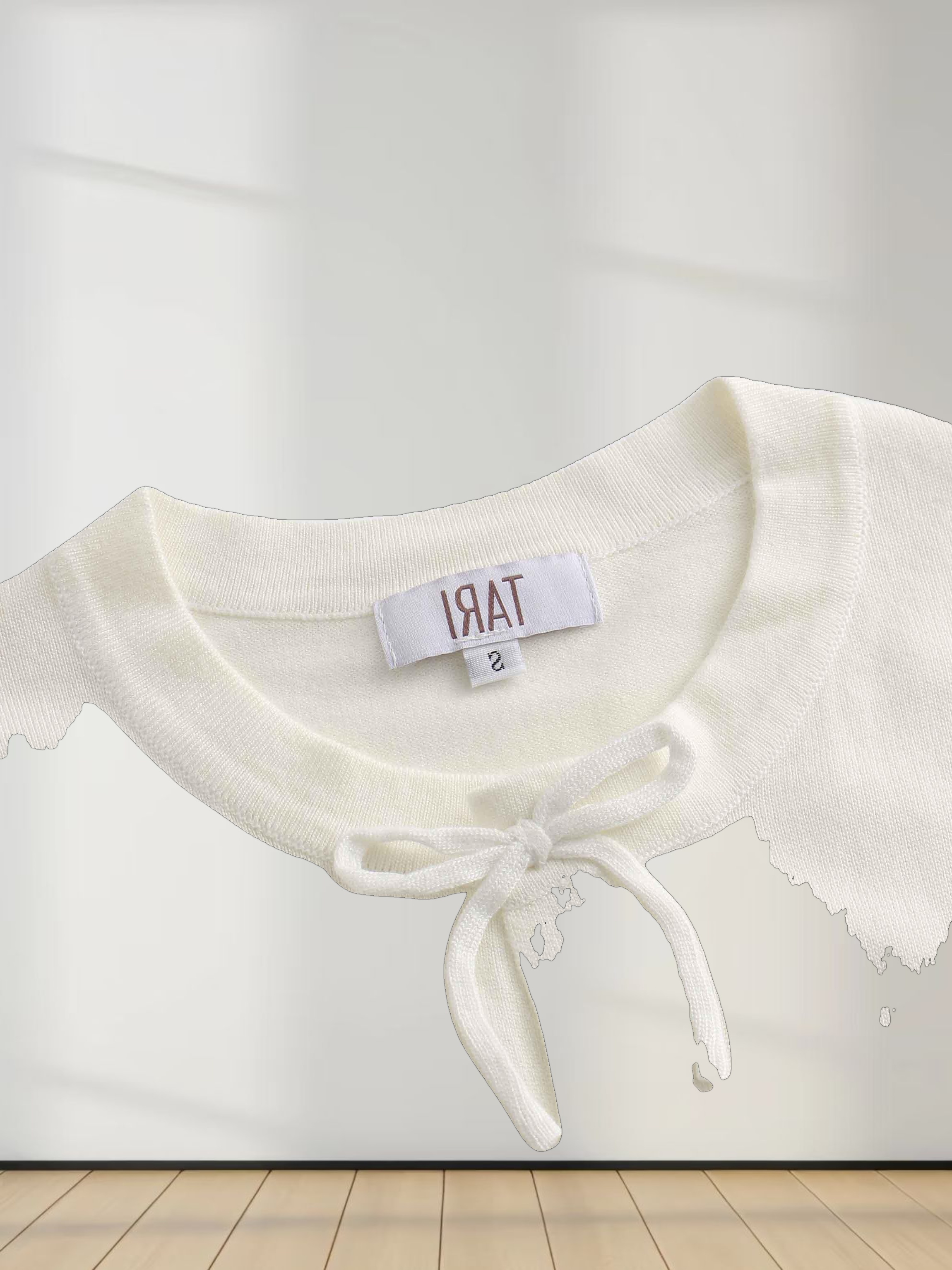 5 Bow Crop Cardigan-Ivory