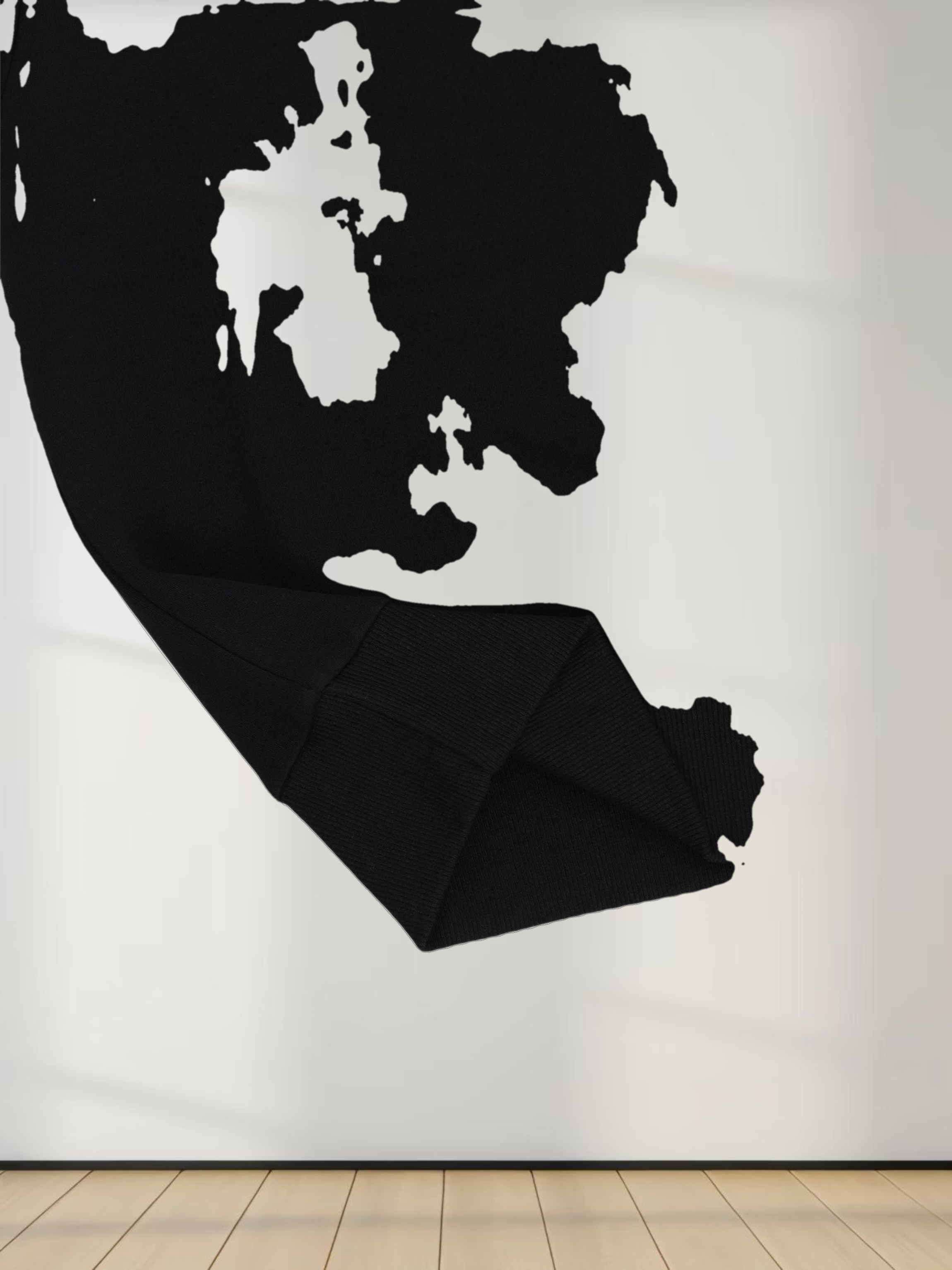 Collar Sweatshirt-Denim/Black