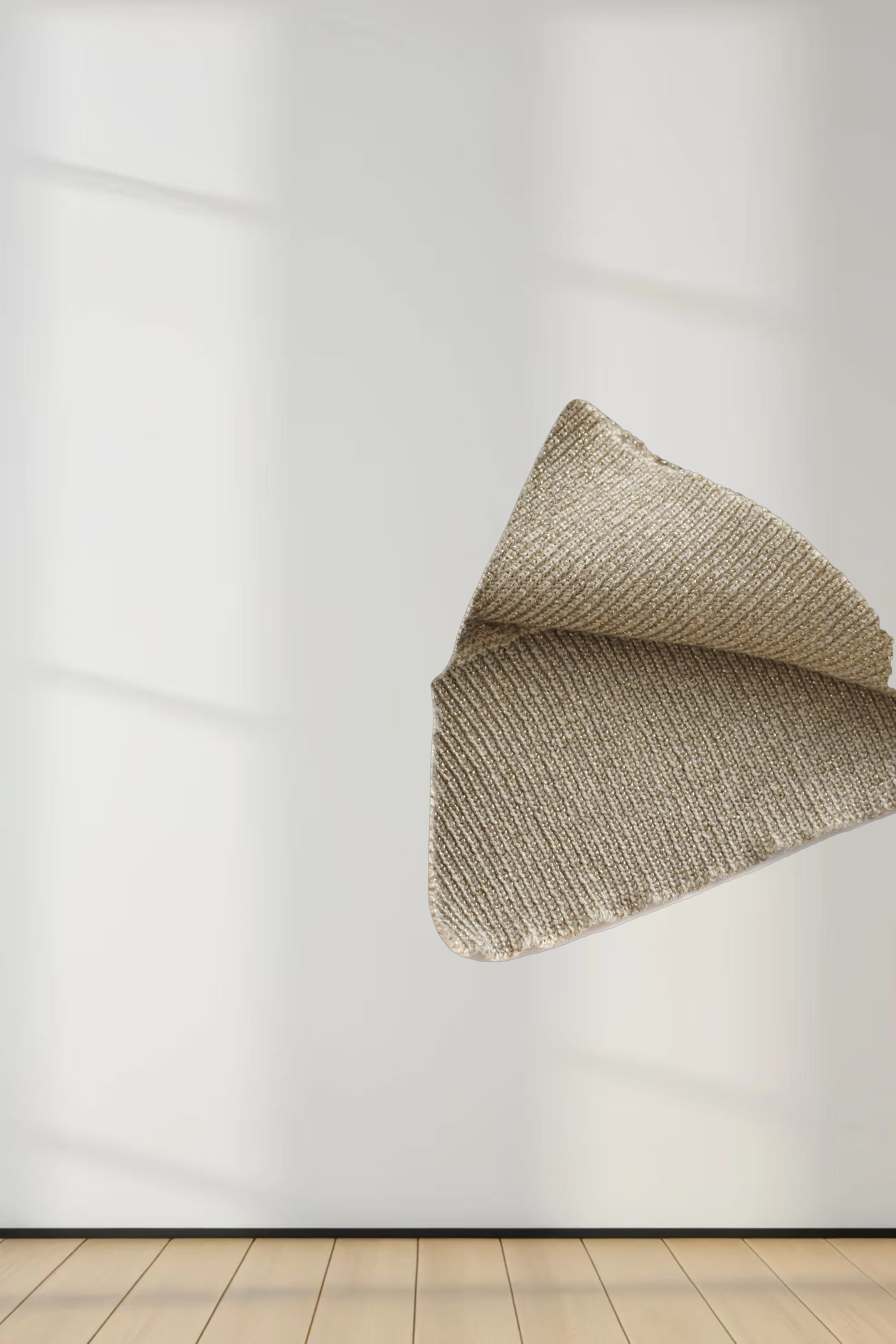 Textured Lurex Crew Sweater-Ivory