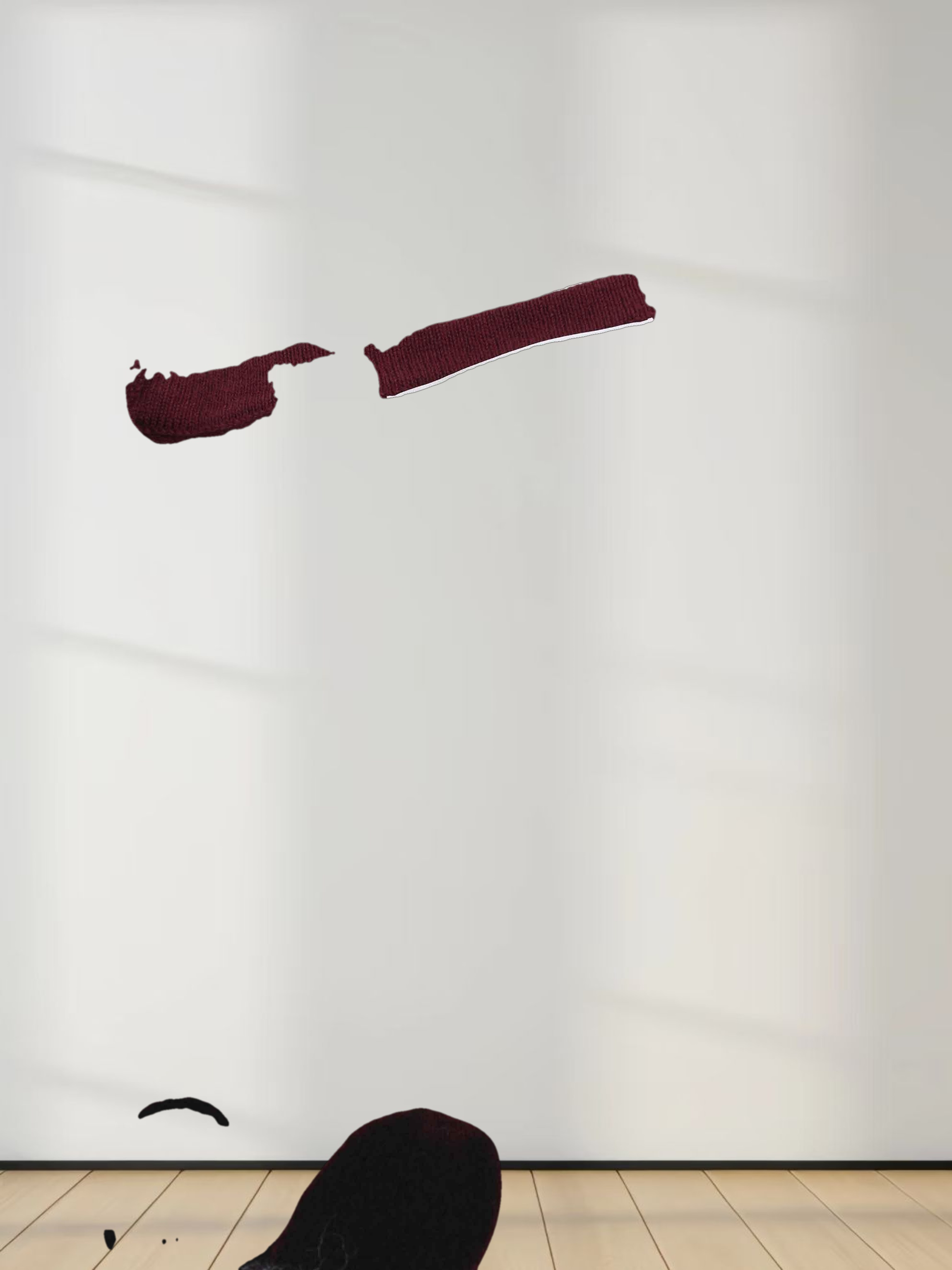 Textured Print Sweater-Burgundy Floral